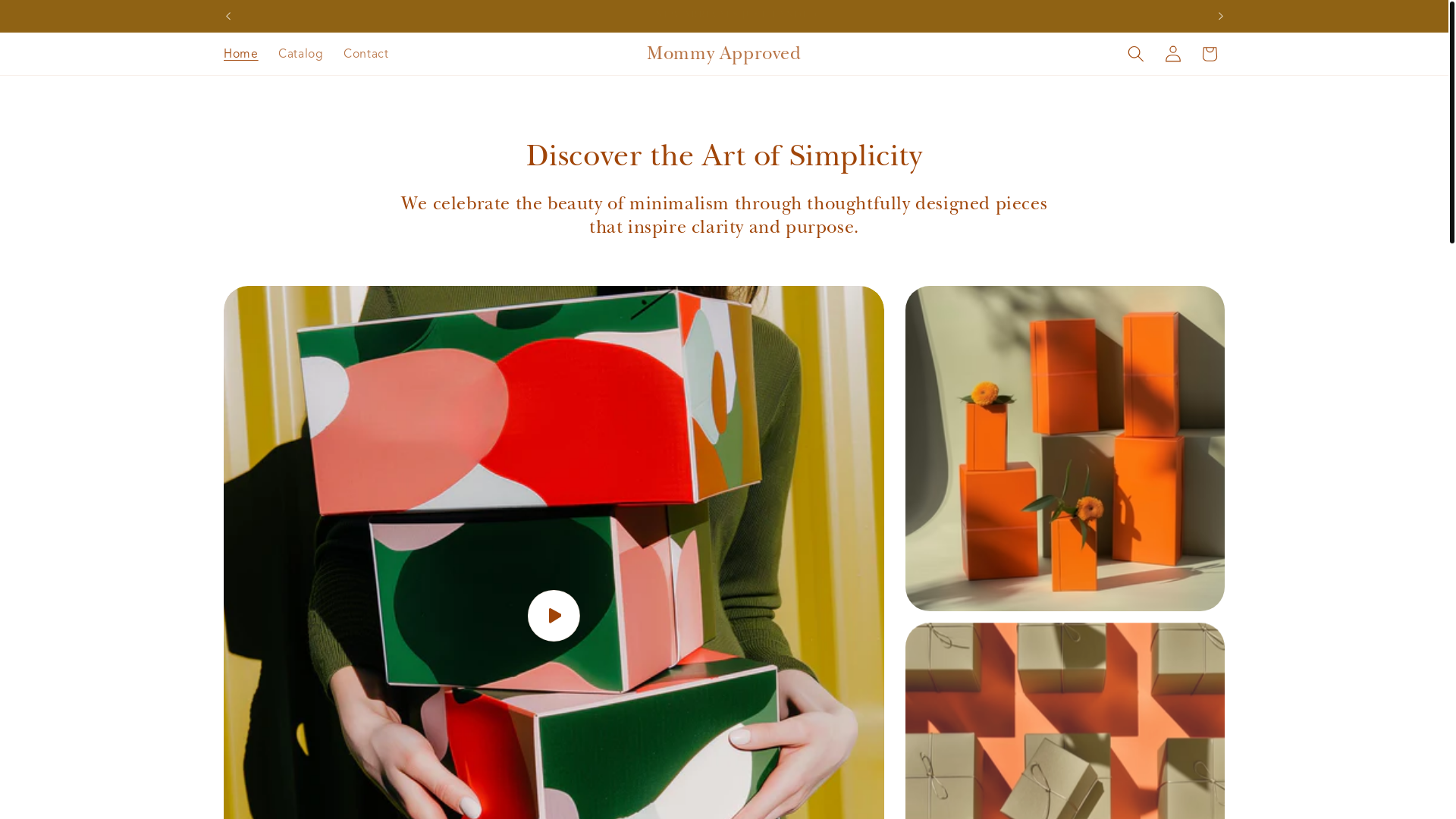 website screenshot of https://mommyapproved.store/