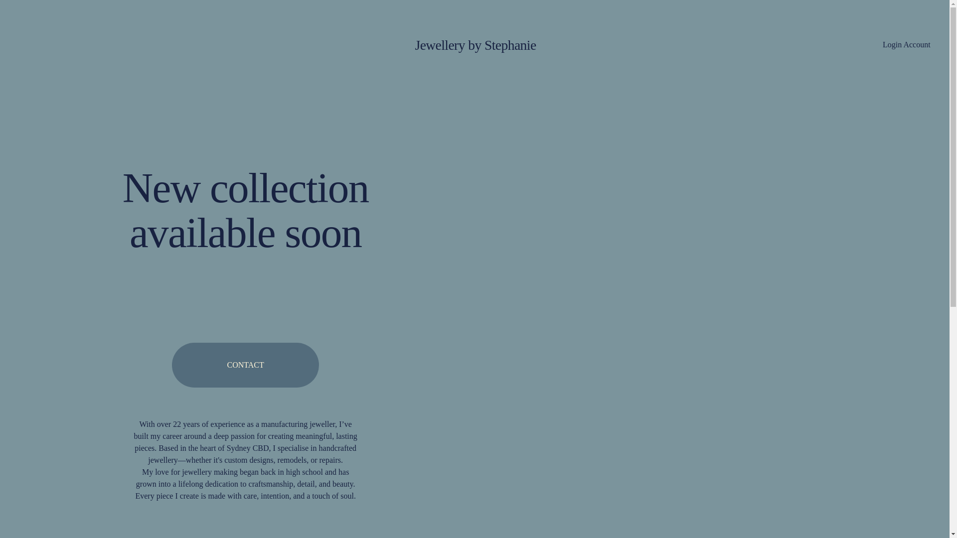 website screenshot of https://jewellerybystephanie.com.au/