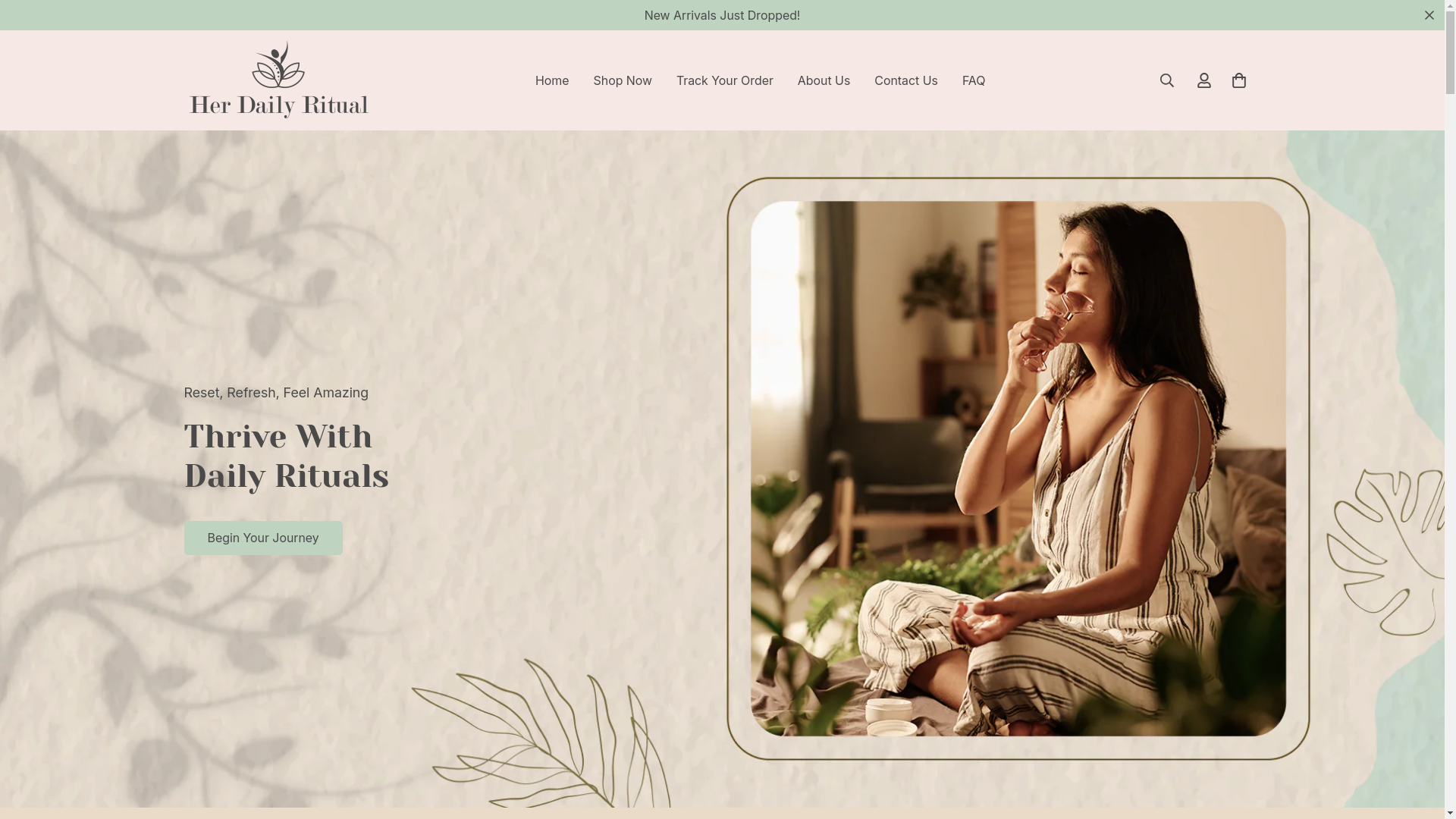 website screenshot of https://herdailyritual.shop/