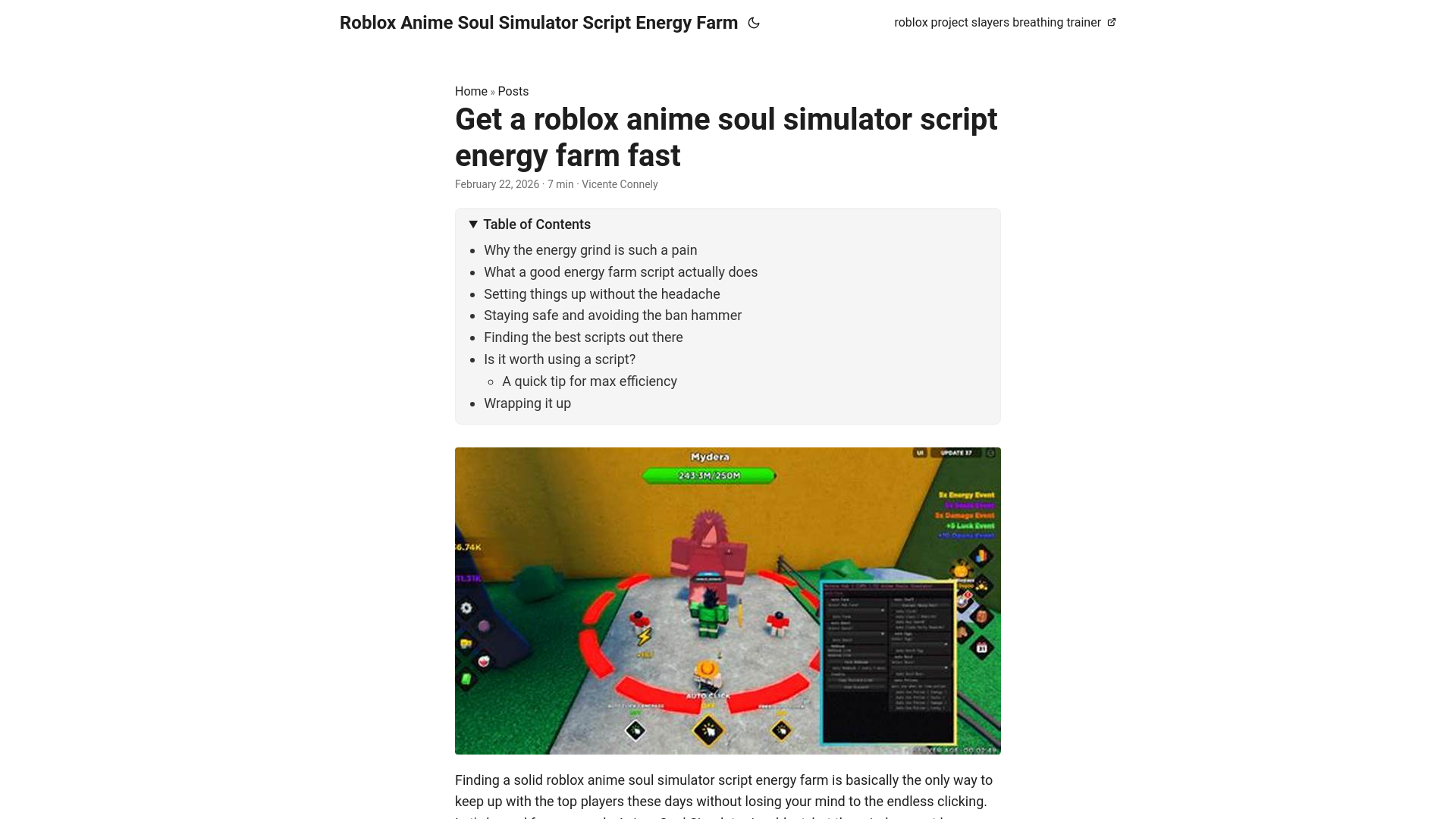 website screenshot of https://roblox-anime-soul-simulator-script-energy-farm.pages.dev/