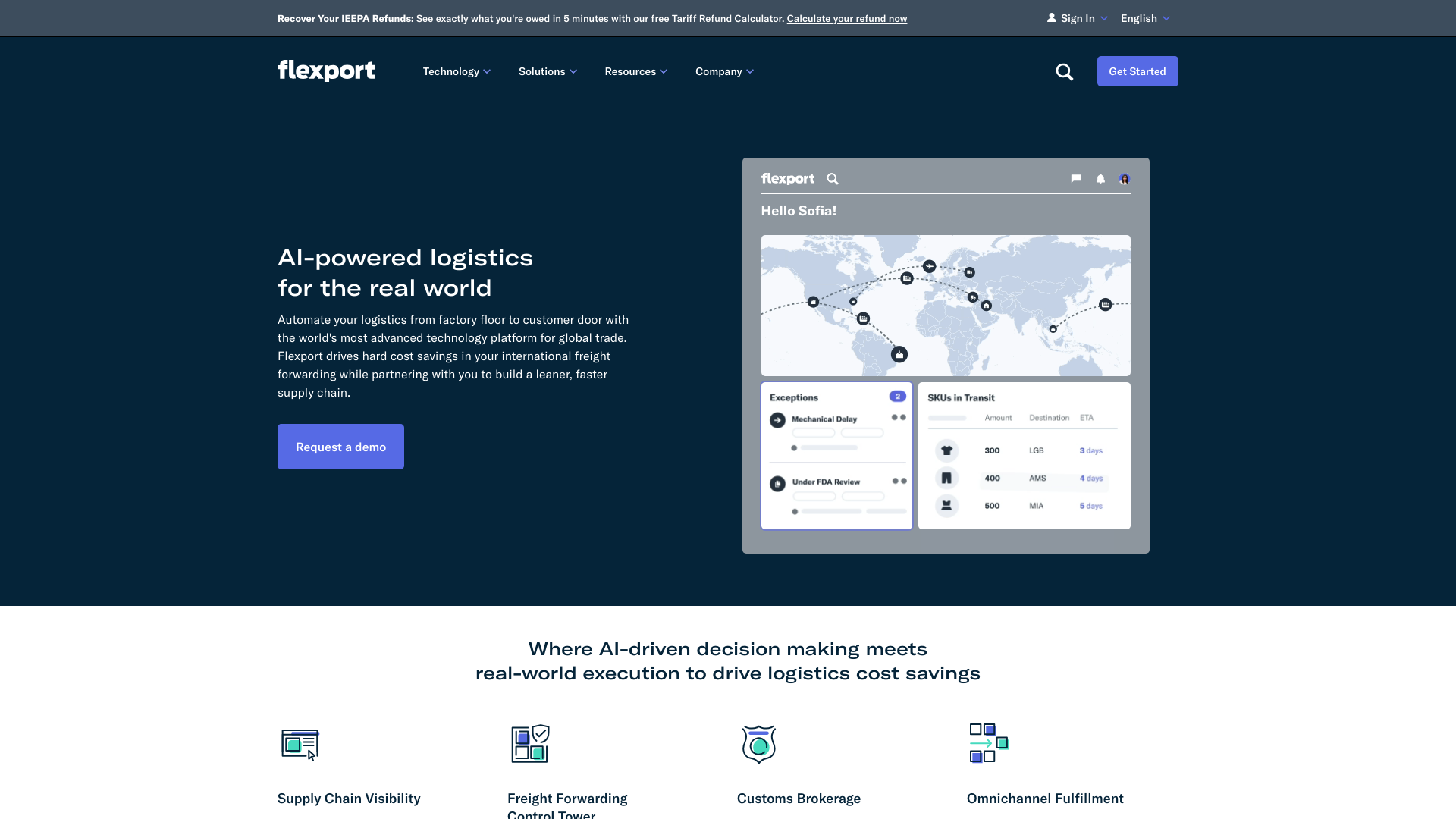 website screenshot of https://flexportaxis.com/