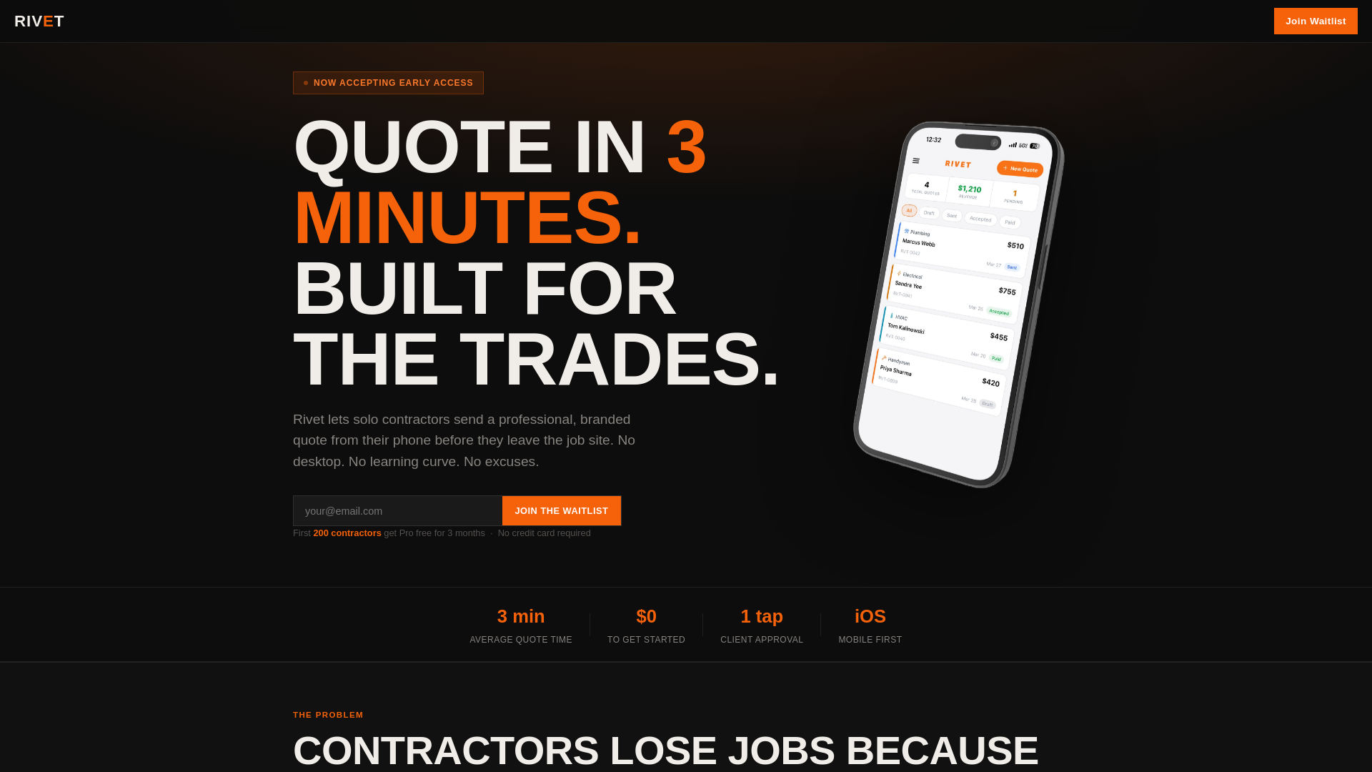 website screenshot of https://rivetapp.io