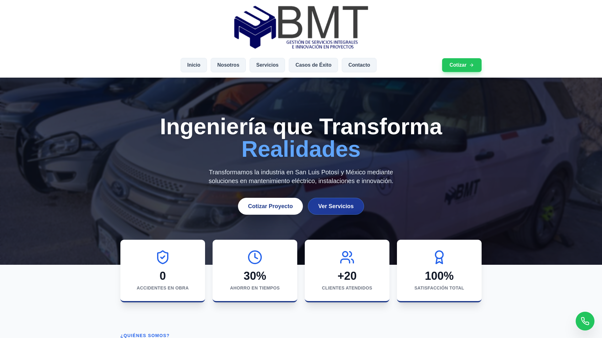website screenshot of https://bmt-mx.com/