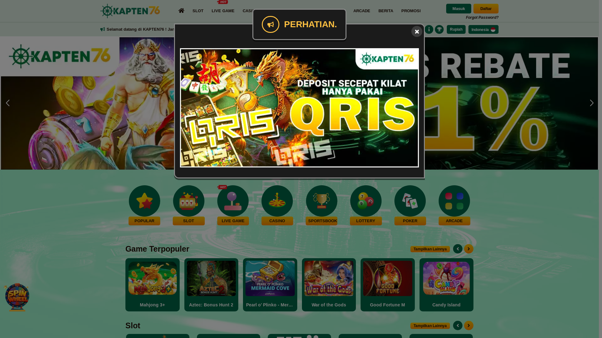 website screenshot of https://kapten76.autos/