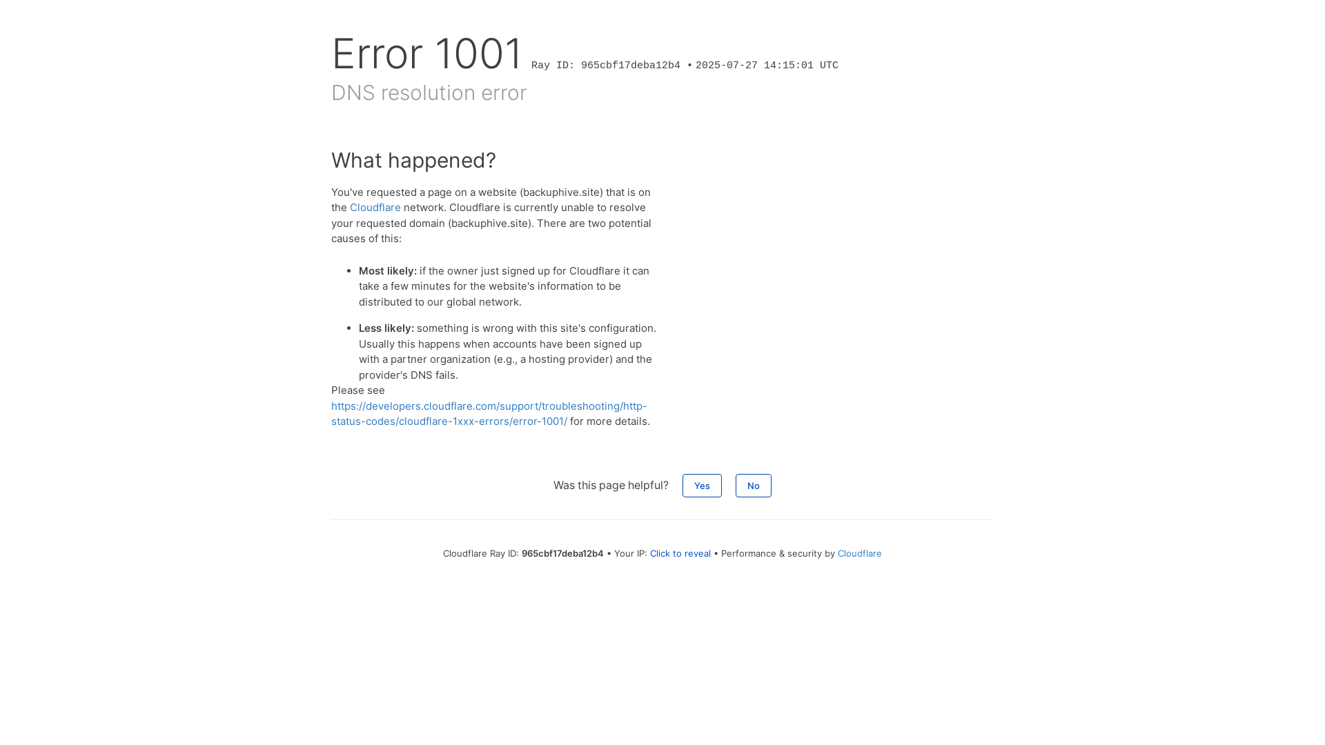 website screenshot of https://backuphive.site/