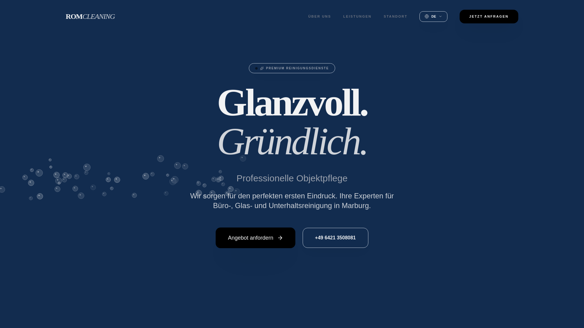 website screenshot of https://romcleaning.de/