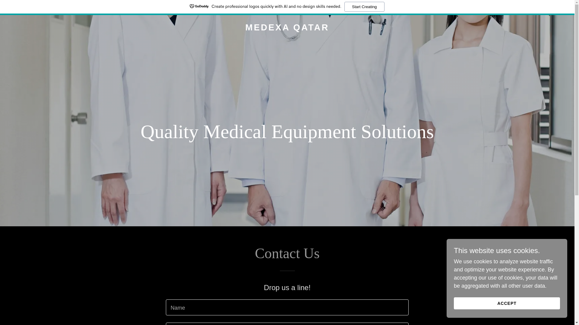 website screenshot of https://medexaqatar.com/