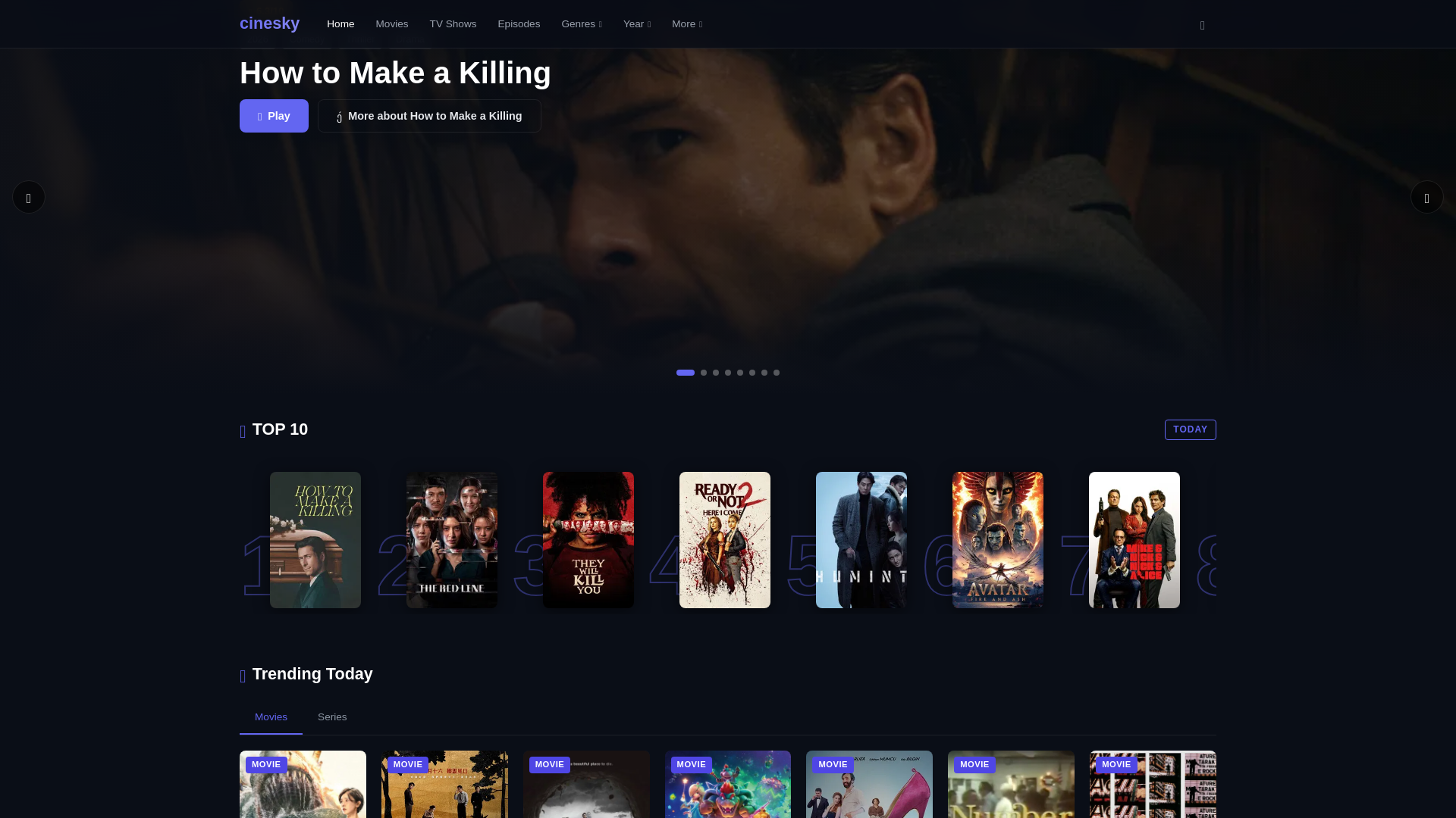 website screenshot of https://cineskyplus.com