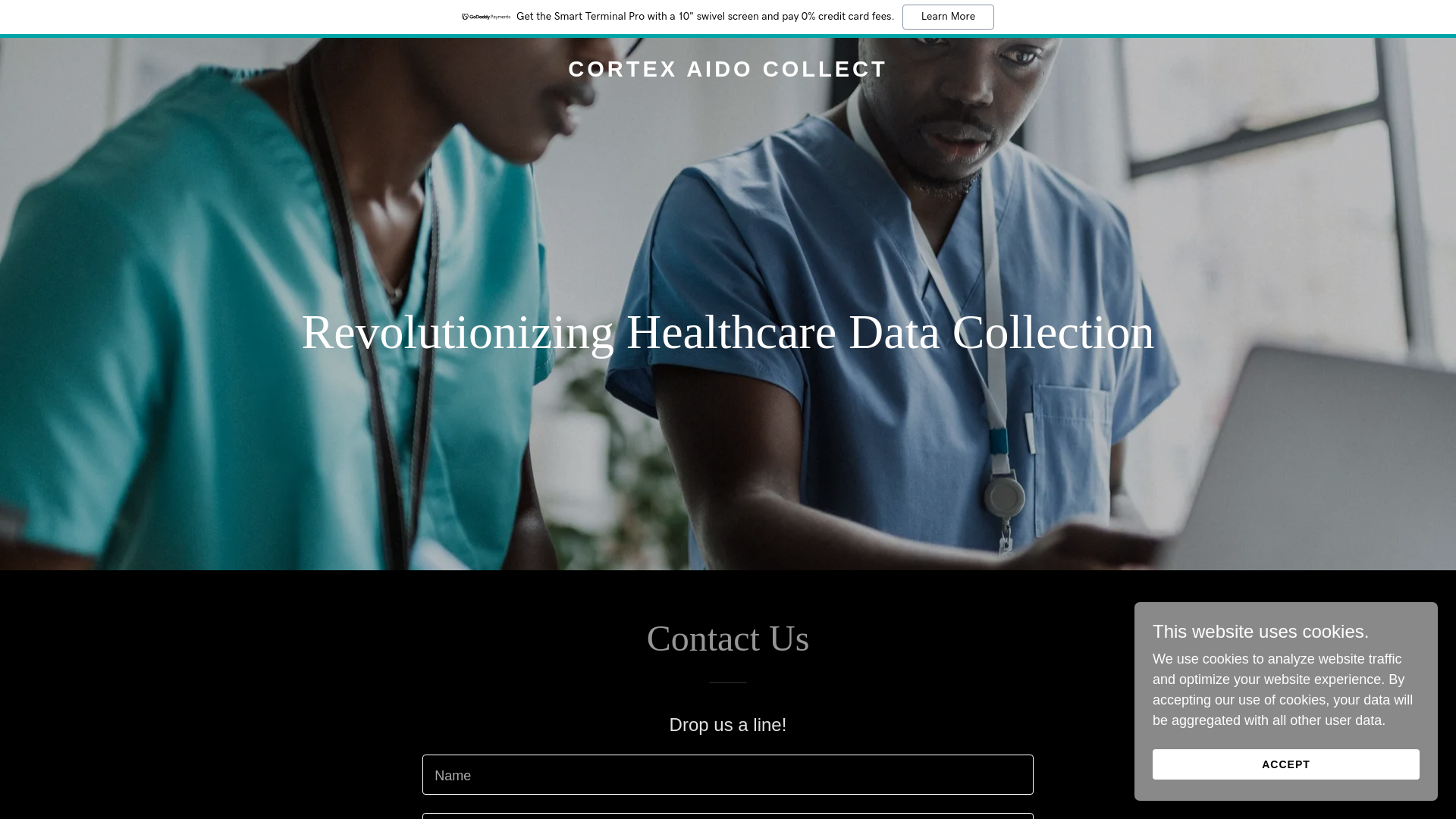 website screenshot of https://cortexaidoccollect.com/