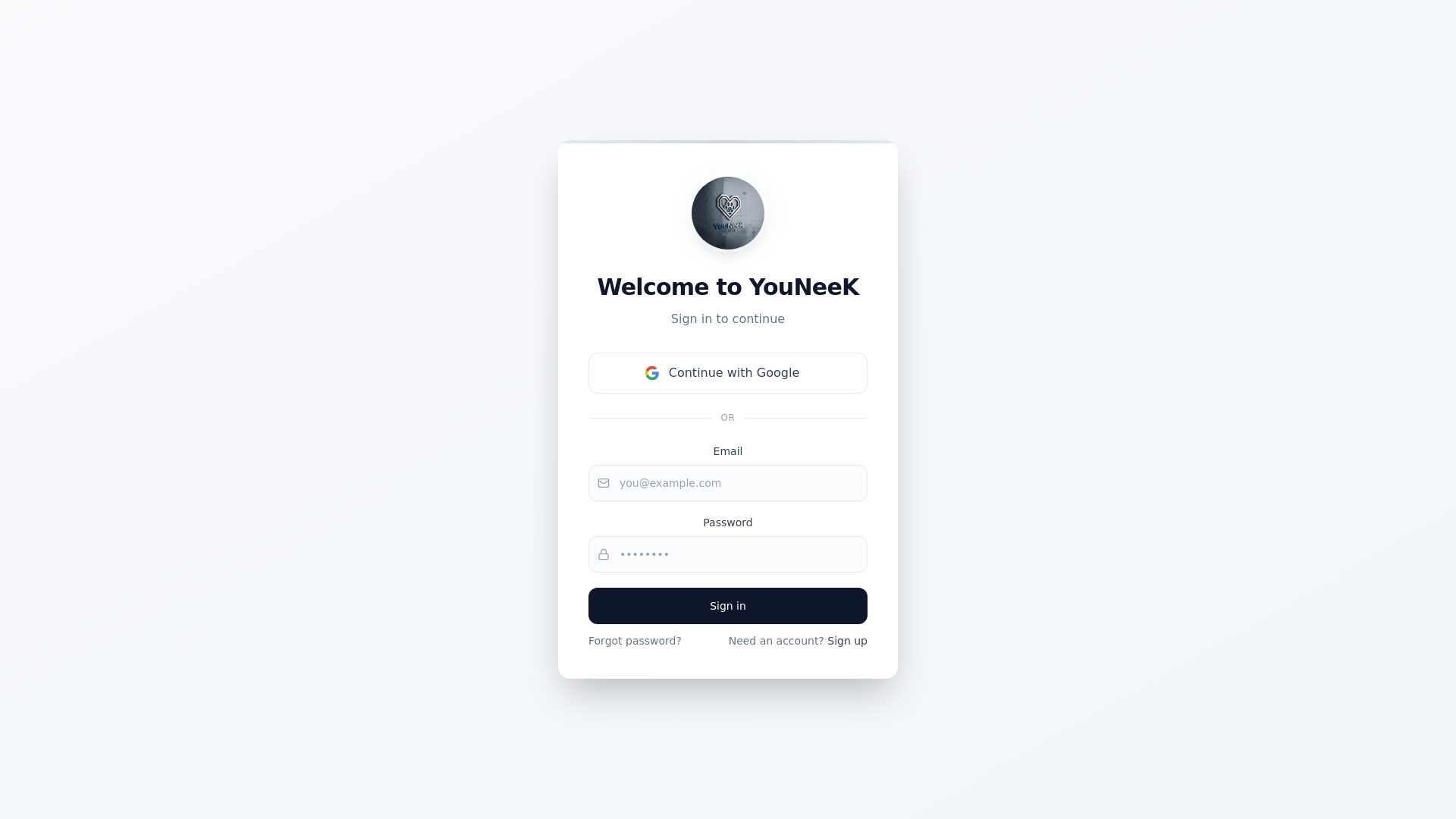 website screenshot of https://youneekcare.com/