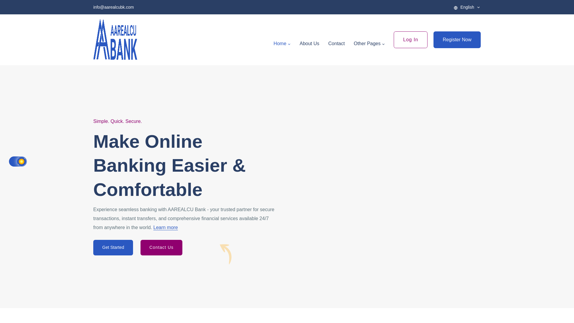 website screenshot of https://aarealcubk.com/