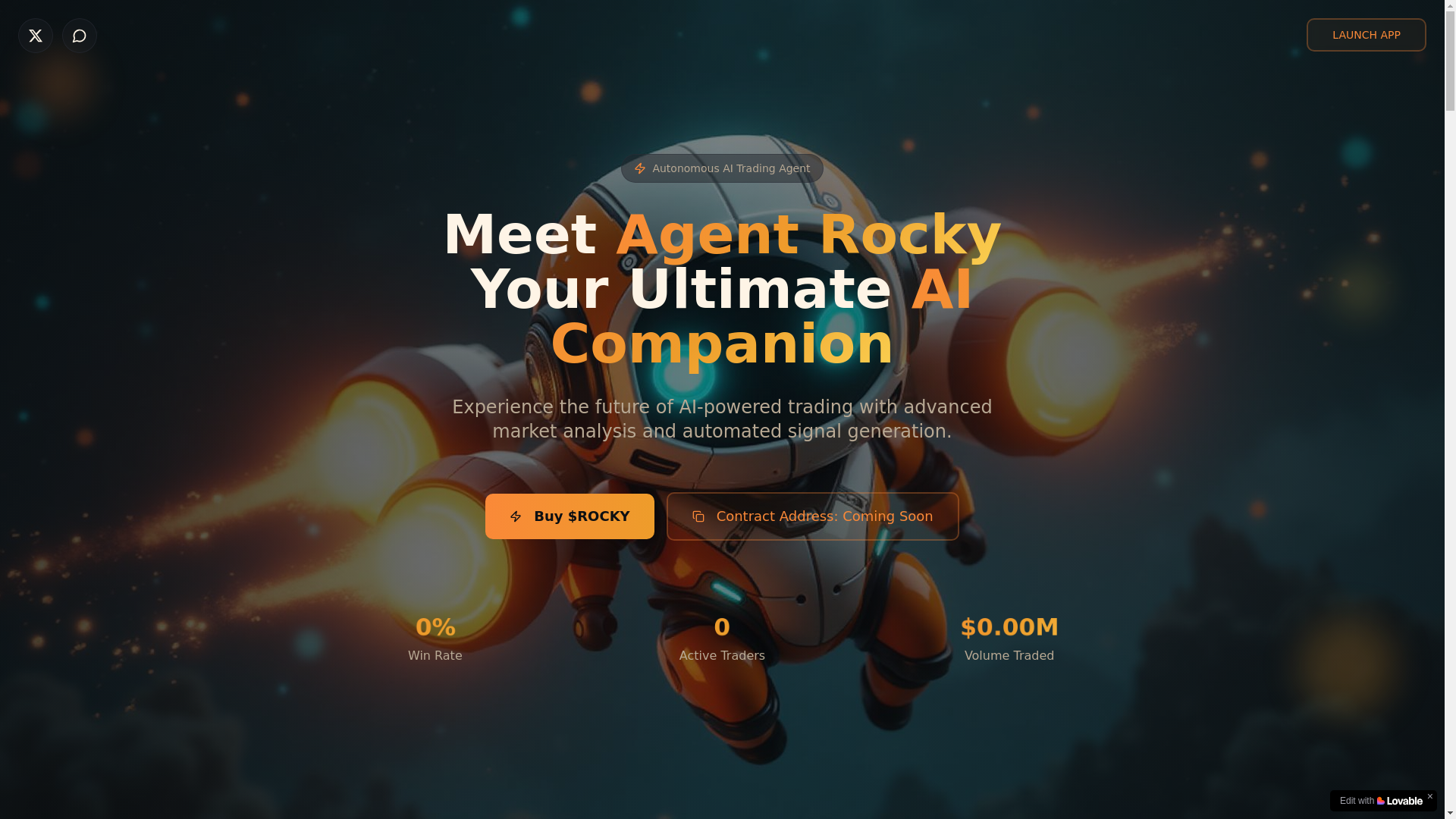 website screenshot of https://rockyagent.tech/