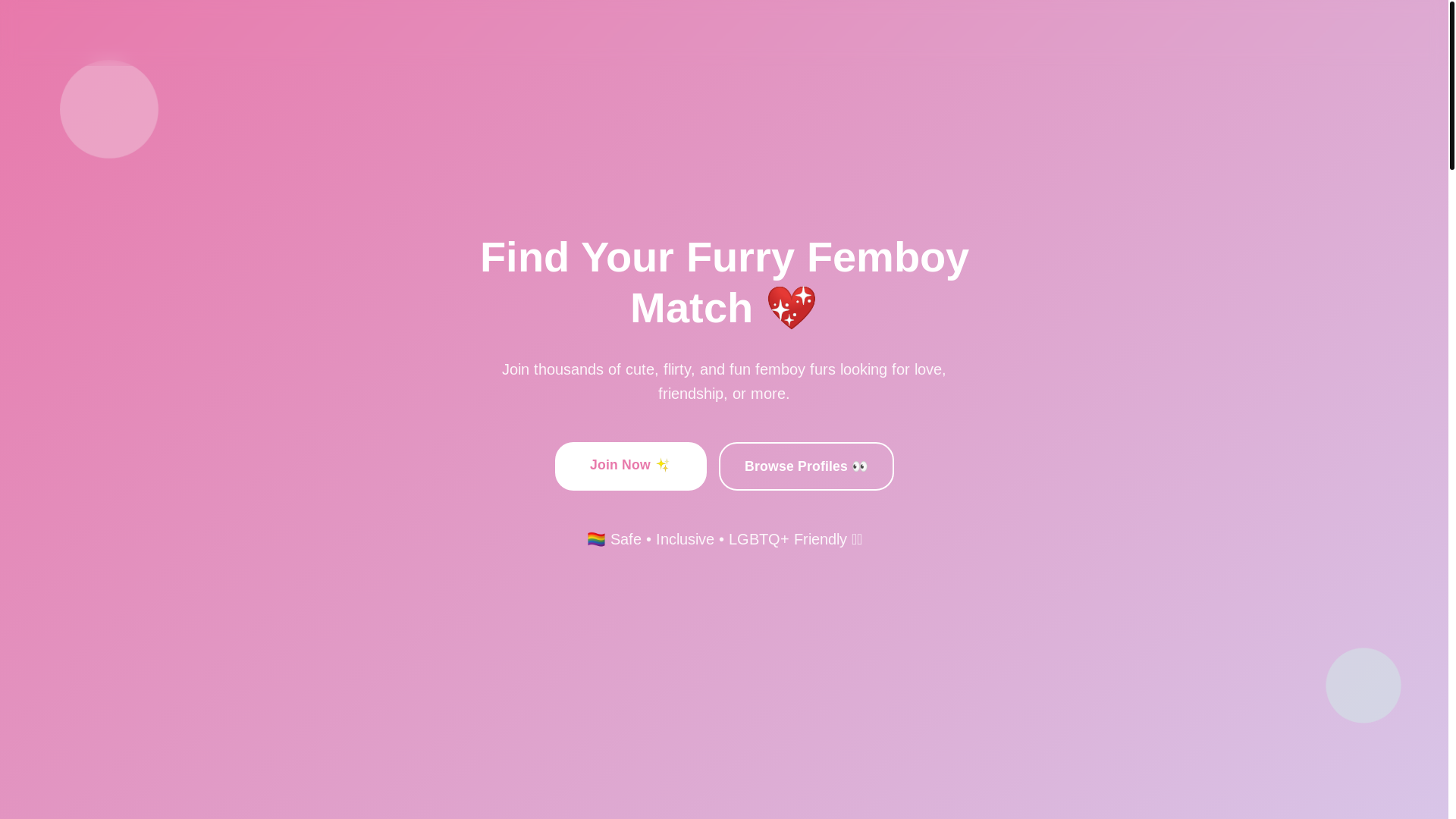 website screenshot of https://furryfemboys.org/