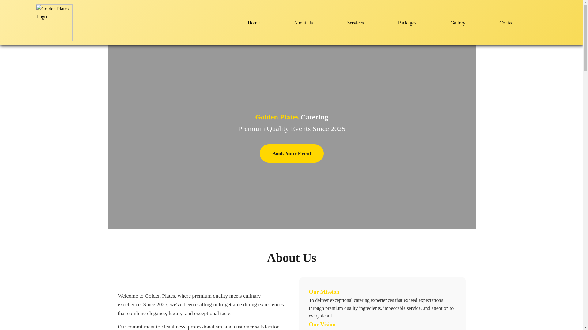 website screenshot of https://goldenplates.online/