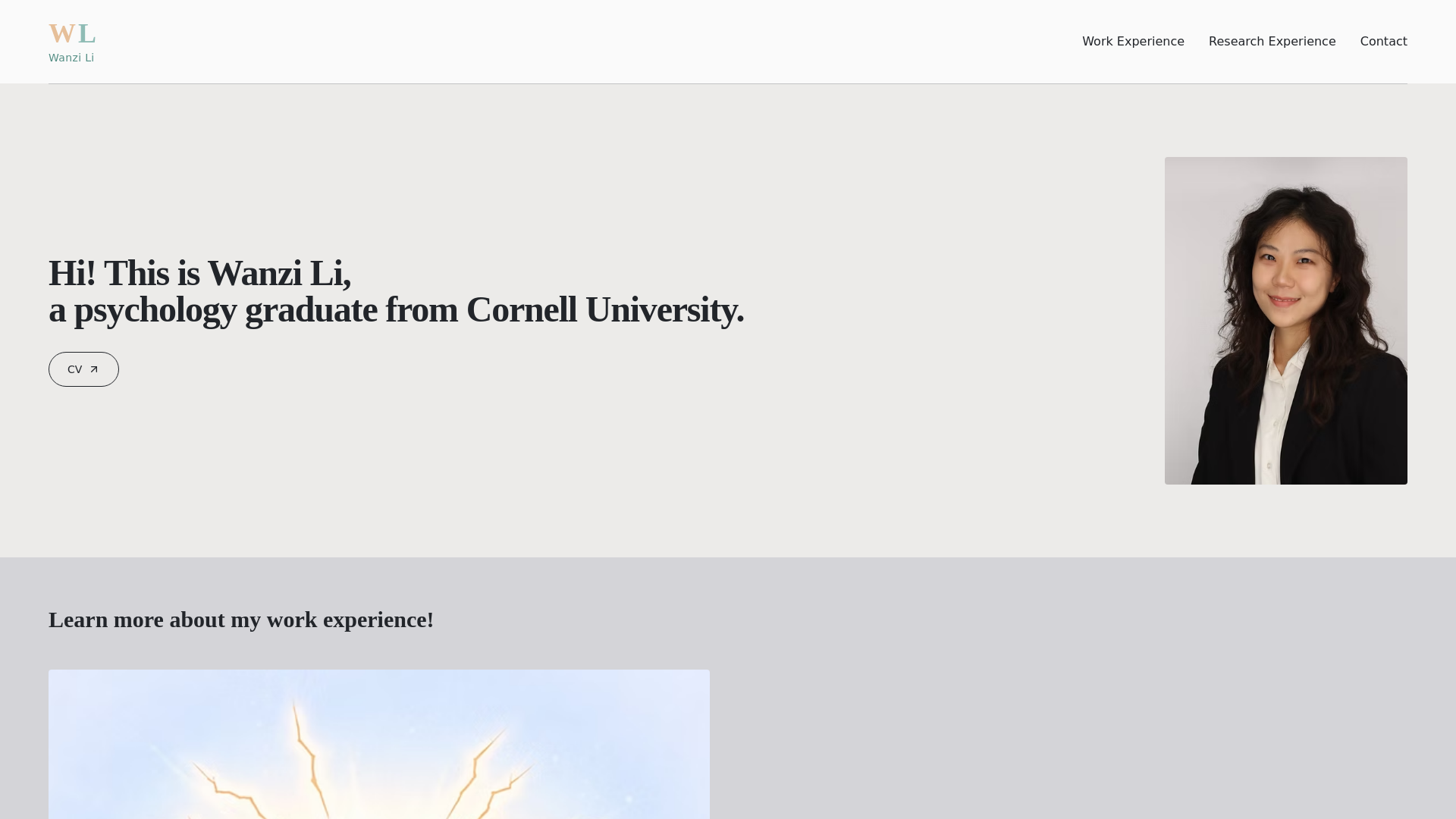 website screenshot of https://wanziliself.com/