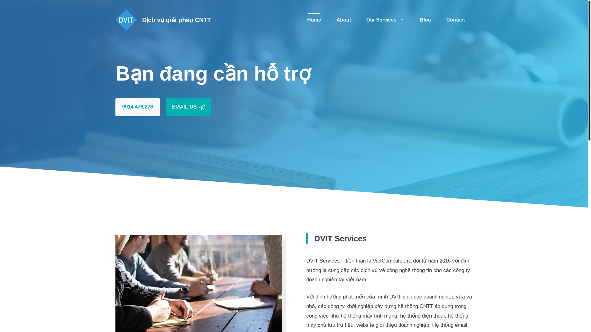 website screenshot of https://dvcntt.net/
