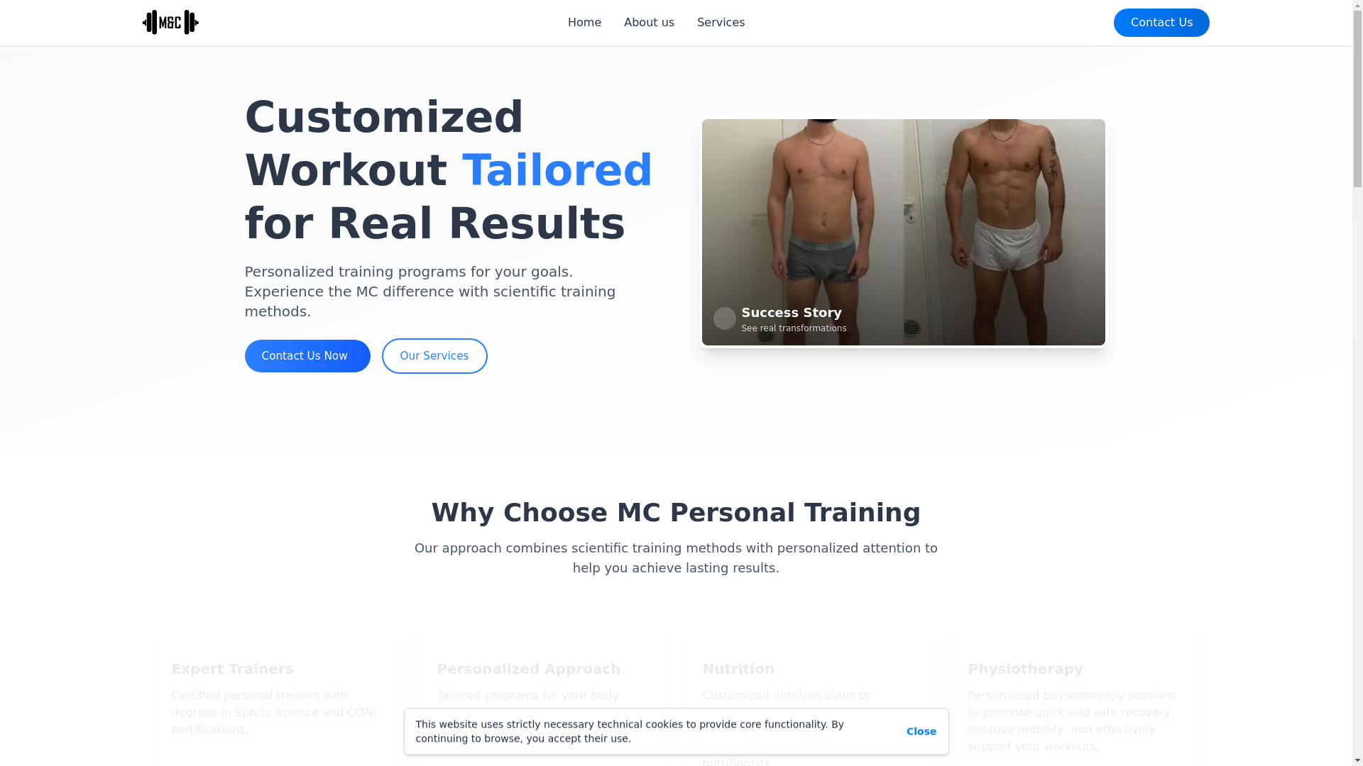 website screenshot of https://produzione-mcpersonaltrainer.pages.dev/