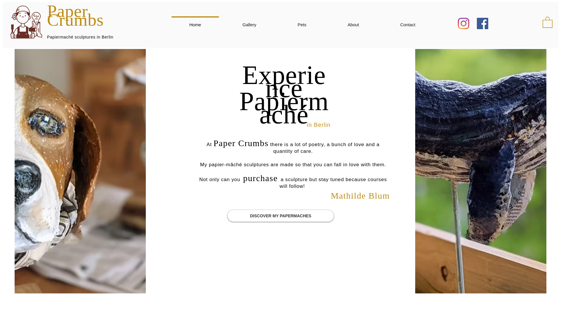 website screenshot of https://mathildeblum.com/