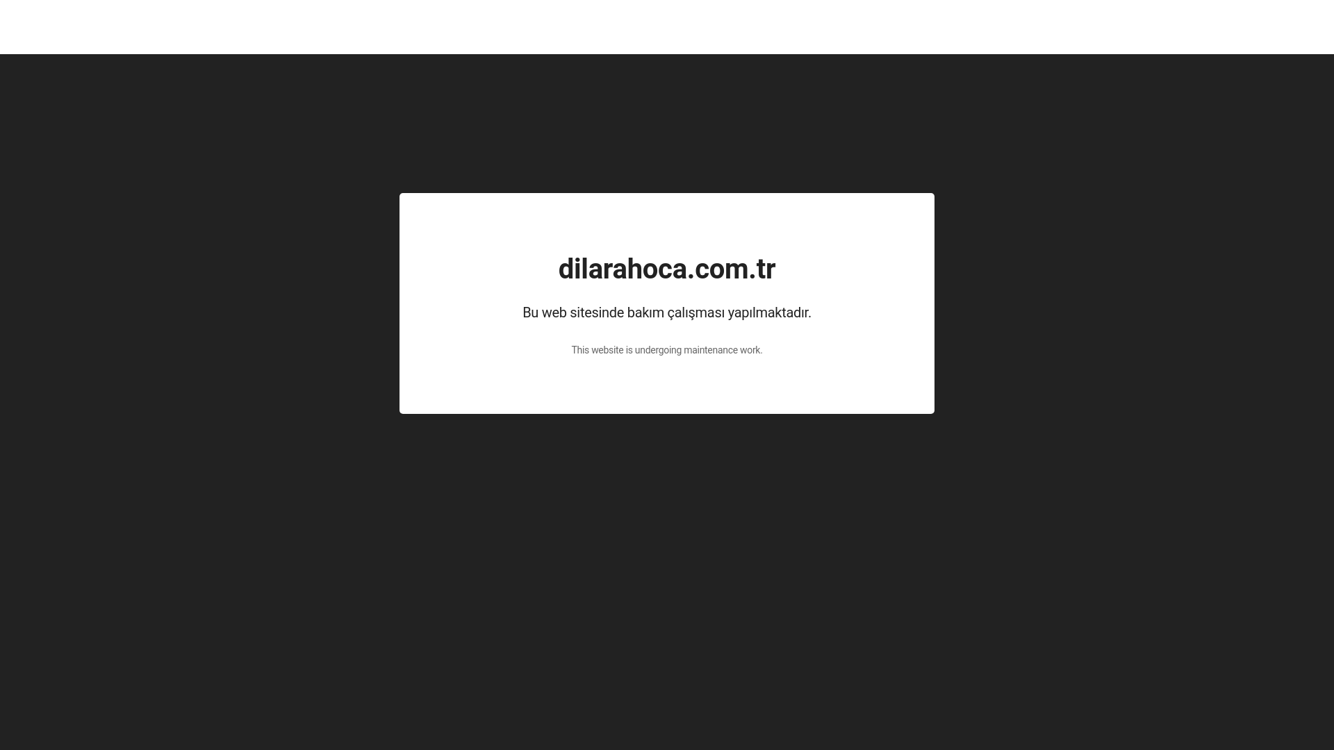 website screenshot of https://dilarahoca.com.tr/
