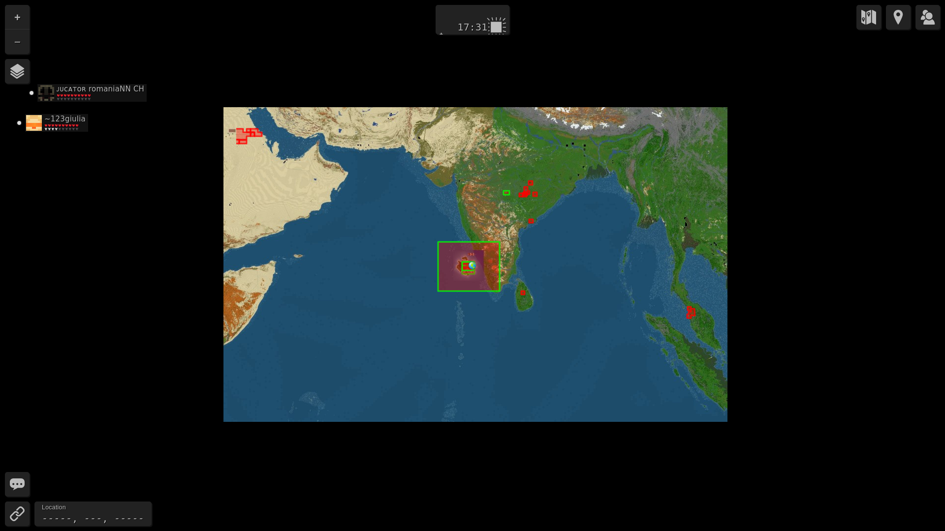 website screenshot of http://map.pixelstack.net:8123/