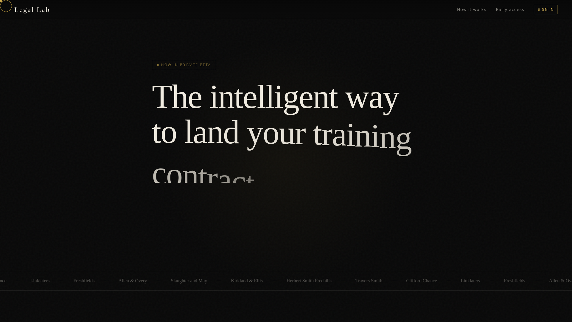 website screenshot of https://legallab.app/