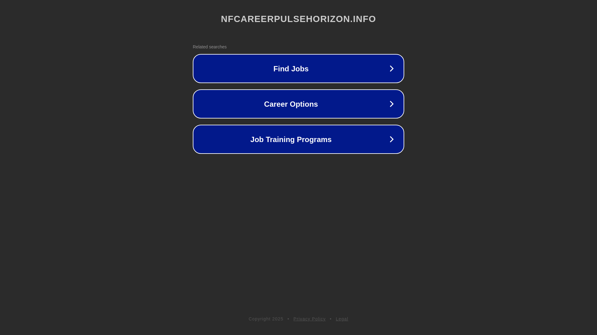 website screenshot of https://nfcareerpulsehorizon.info/