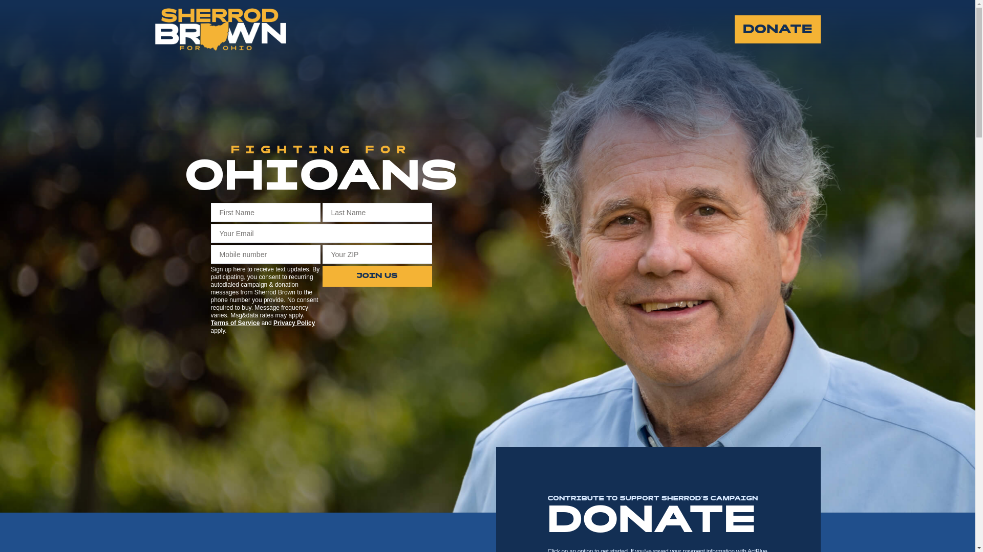website screenshot of https://sherrodbrown-text.com/