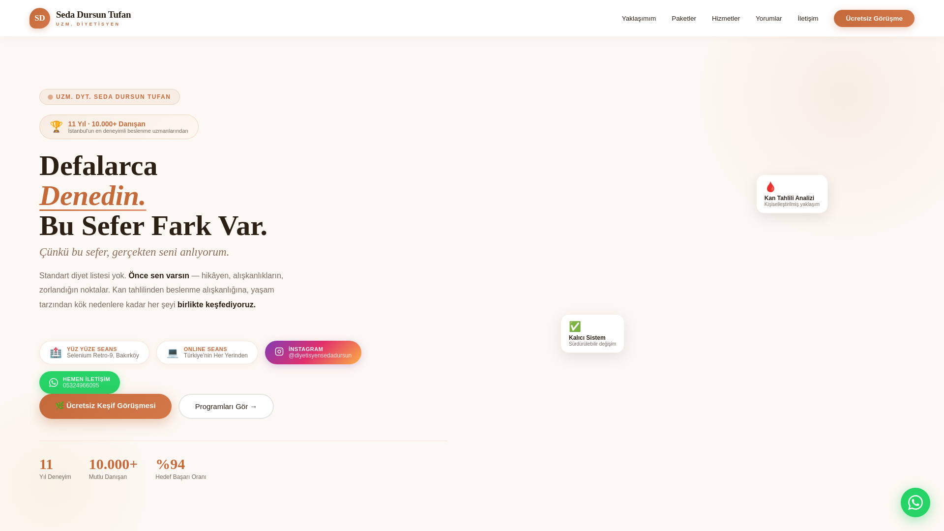 website screenshot of https://diyetisyensedadursuntufan.com/