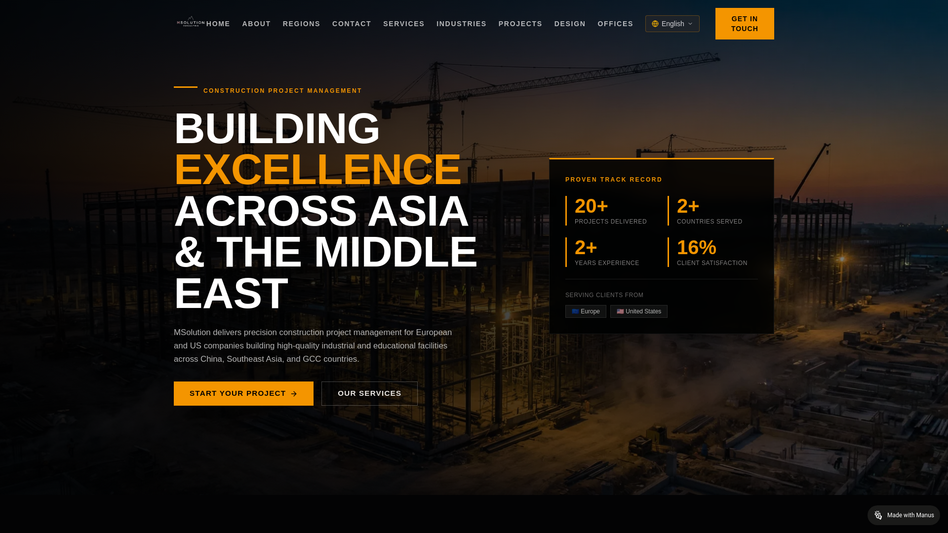 website screenshot of https://msolution-consulting.com/