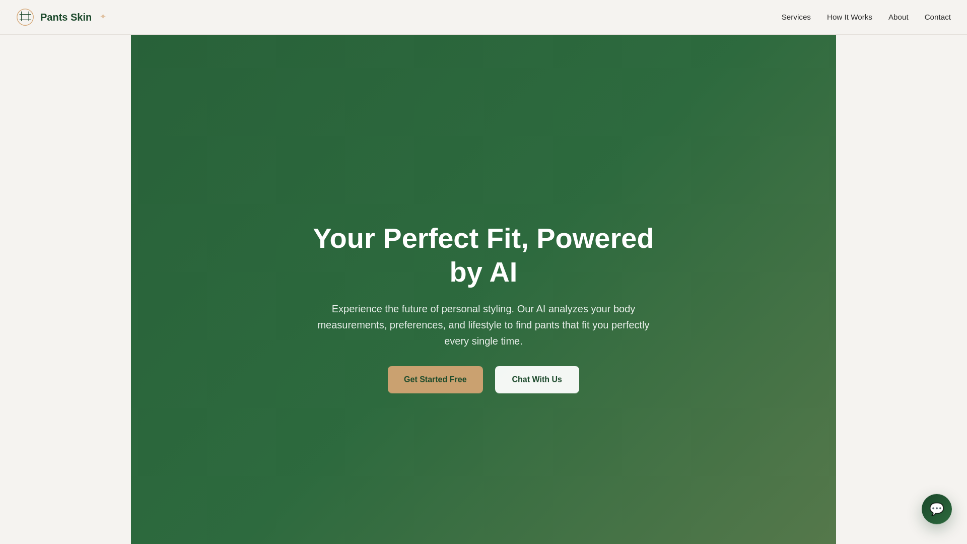 website screenshot of https://pants.skin