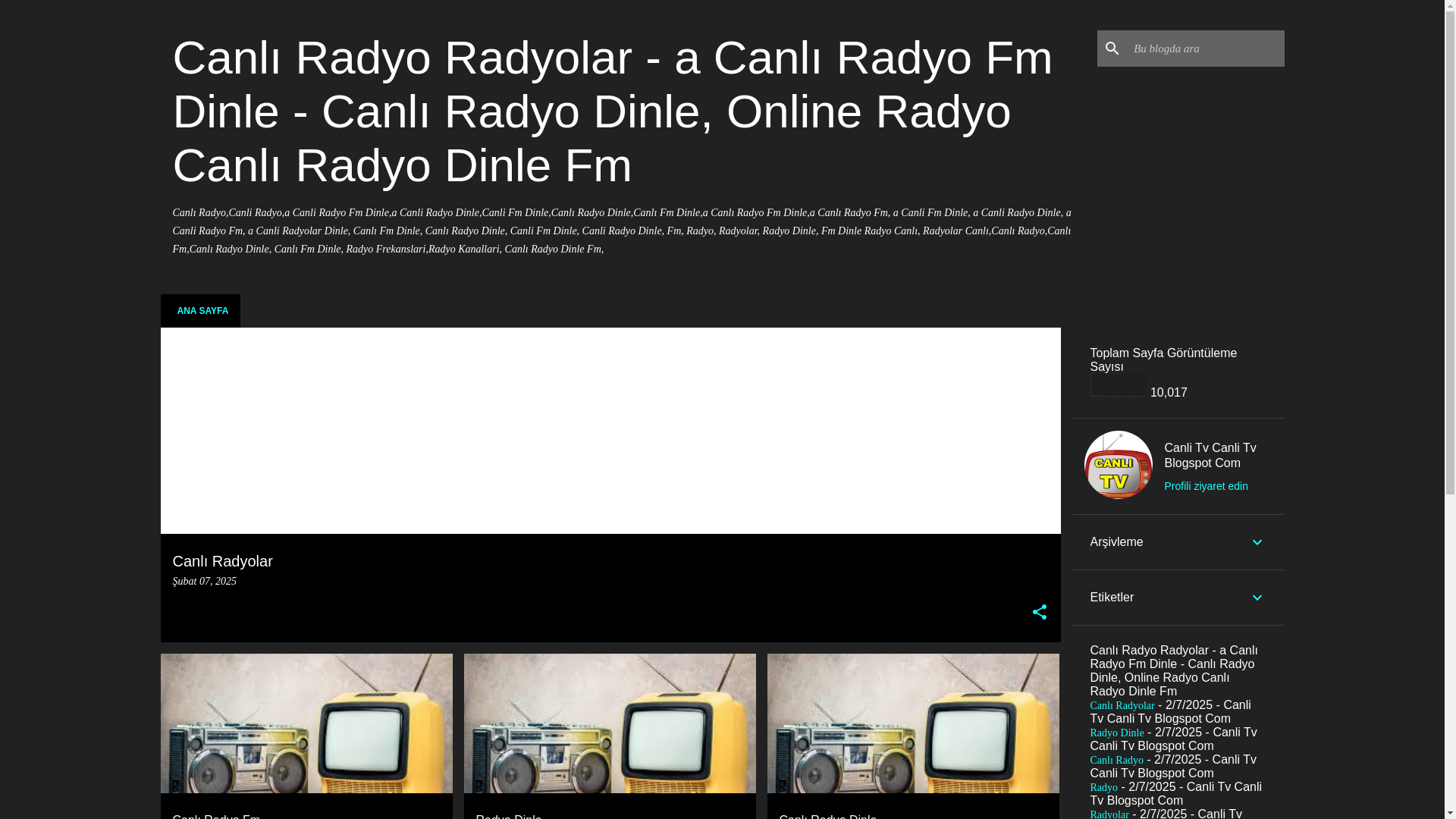 website screenshot of https://acanliradyofm.blogspot.com.tr