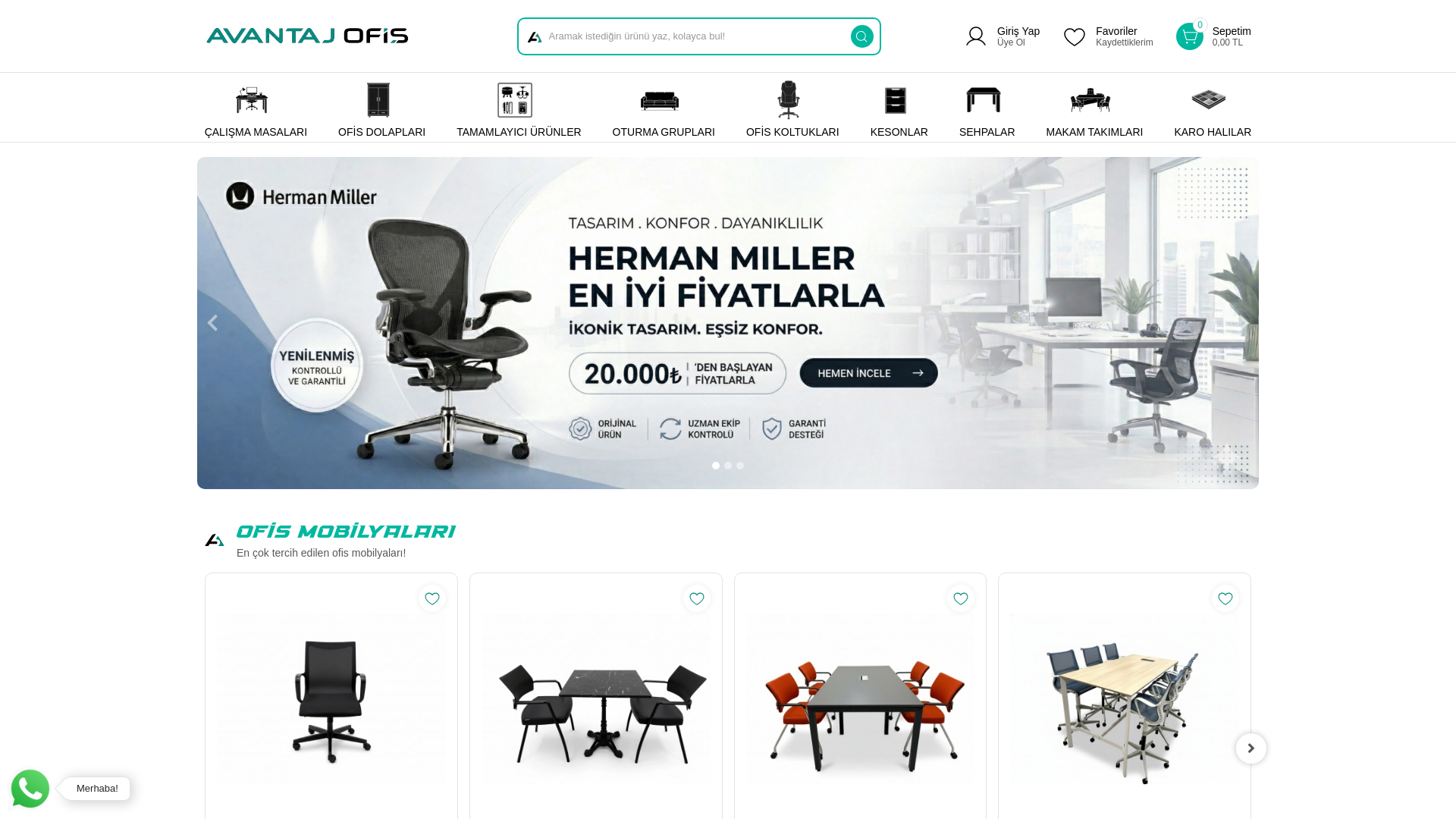 website screenshot of https://avantajoffice.com/