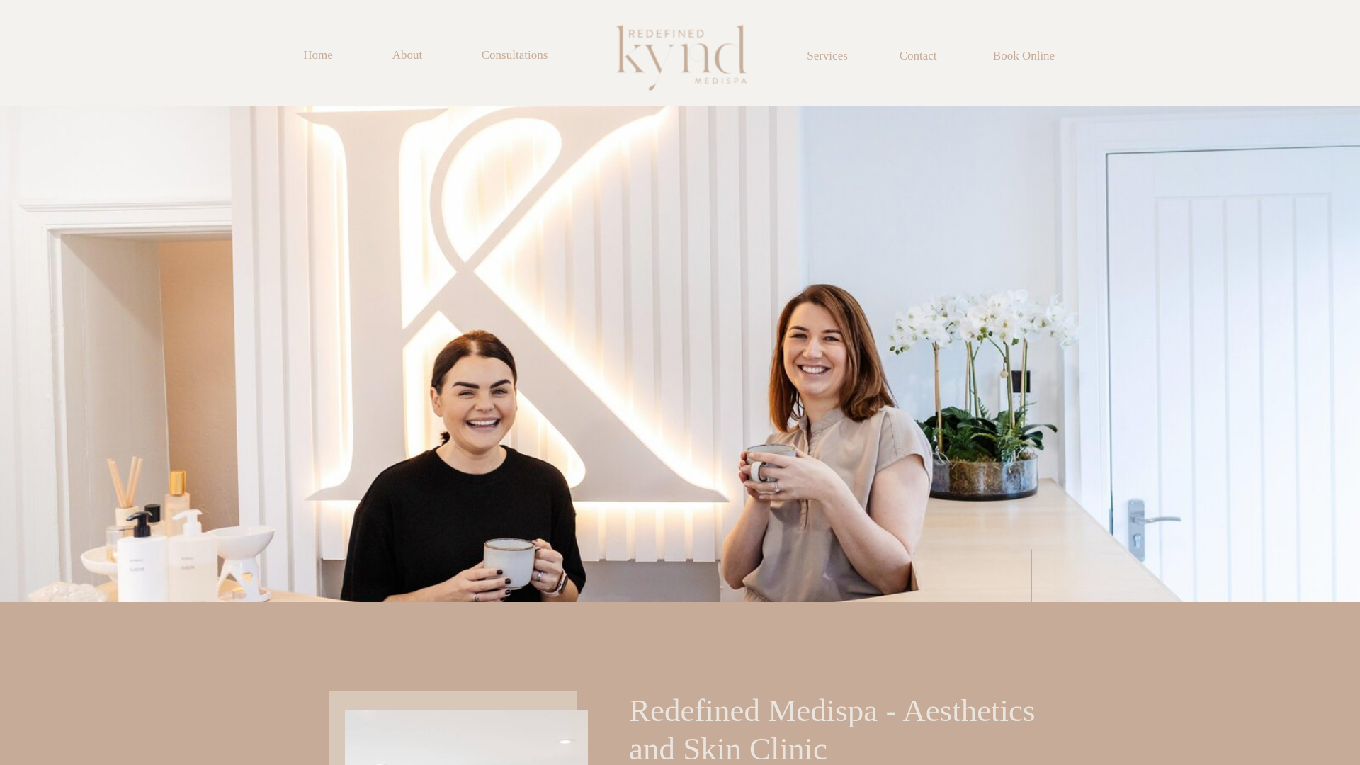 website screenshot of https://kyndmedicalwellness.co.uk