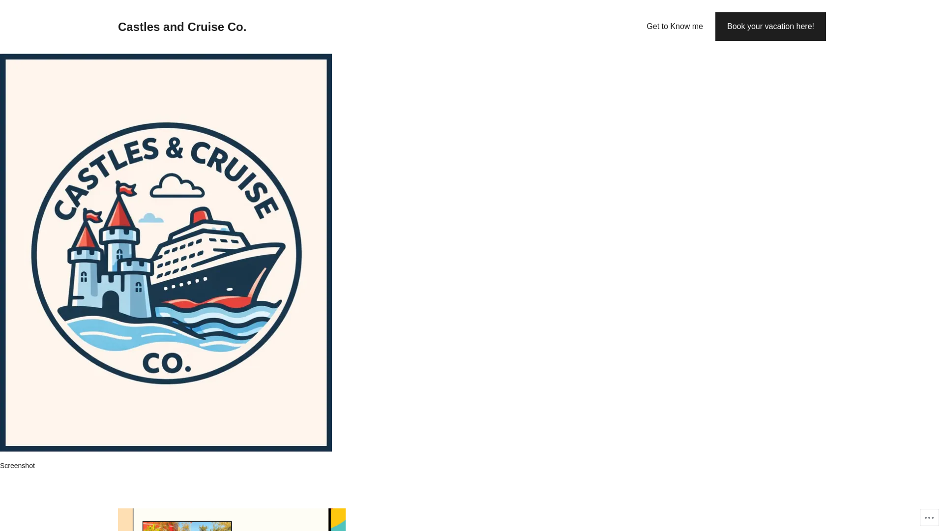 website screenshot of https://castlesandcruiseco.com/