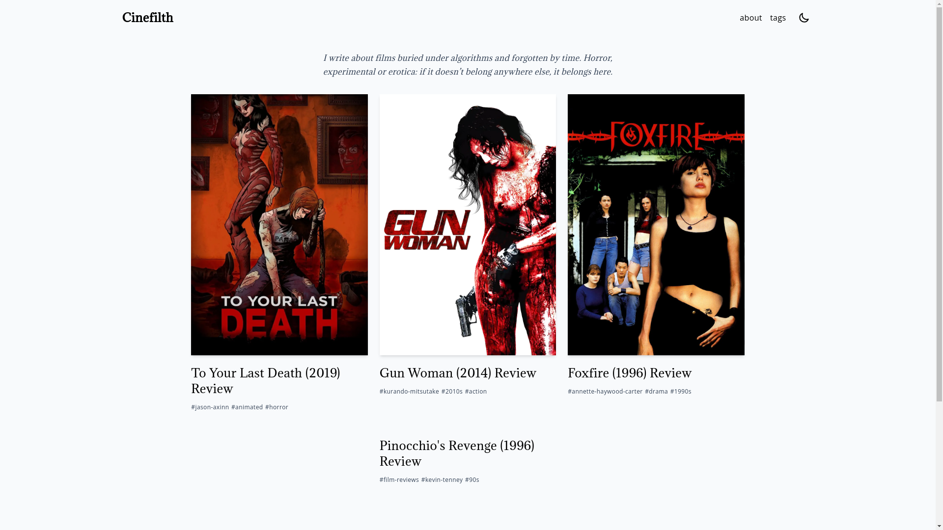 website screenshot of https://cinefilth.pages.dev/