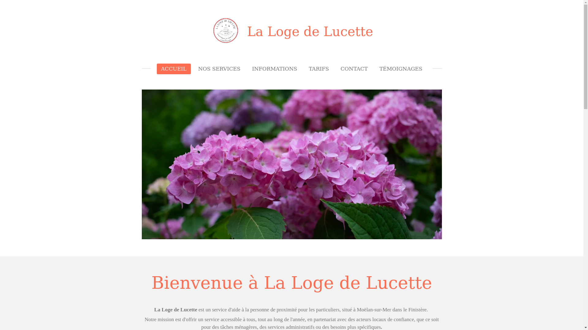 website screenshot of https://lalogedelucette.fr/