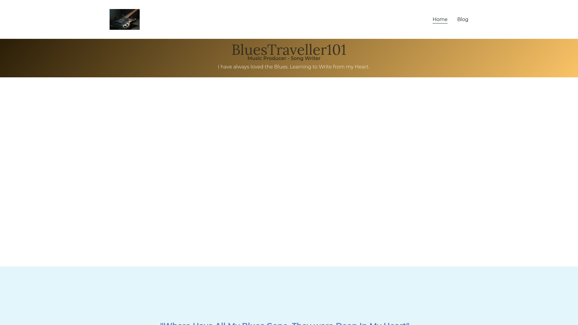 website screenshot of https://bluestraveller101.com/