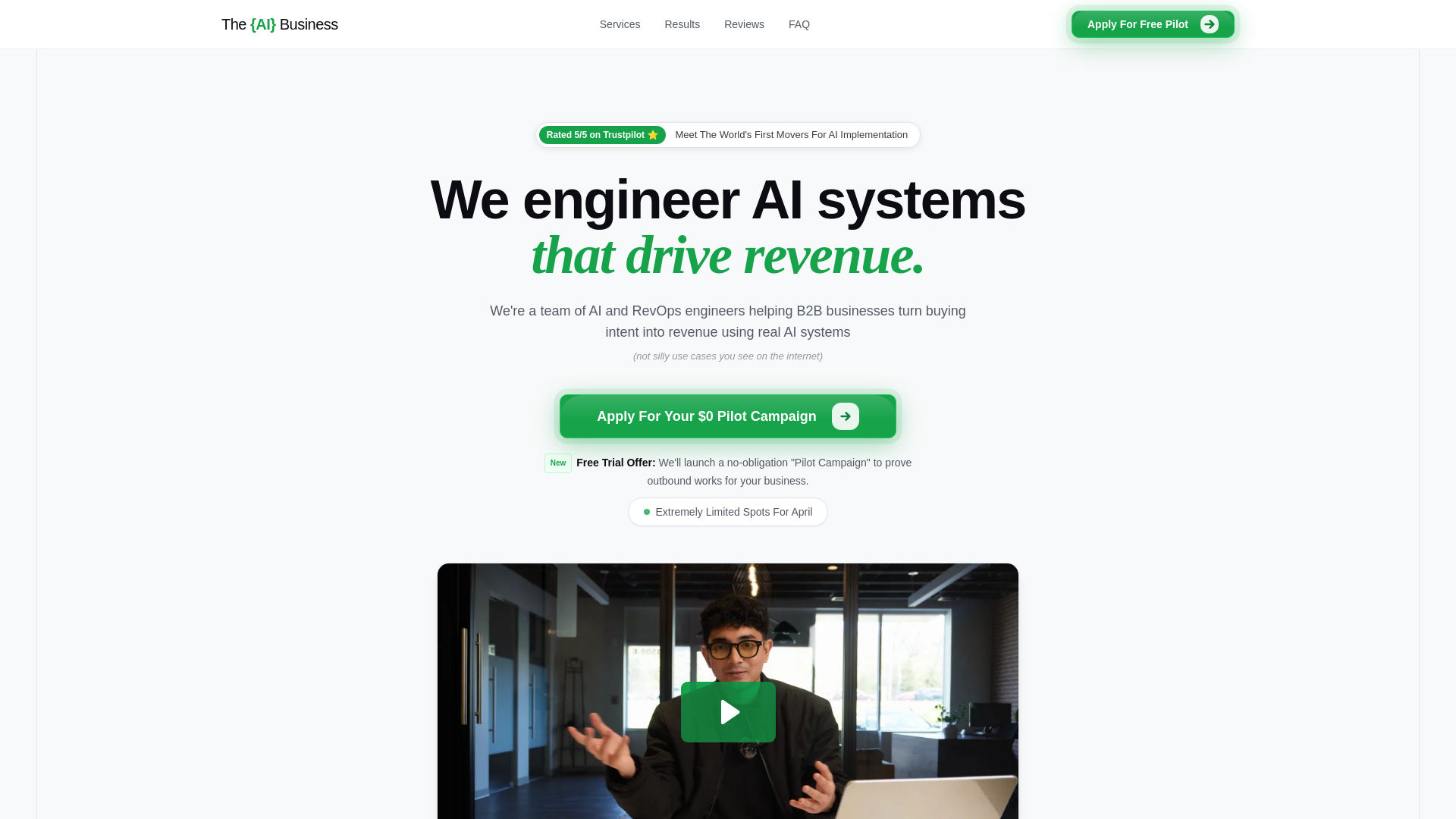 website screenshot of https://clickaibusiness.org/