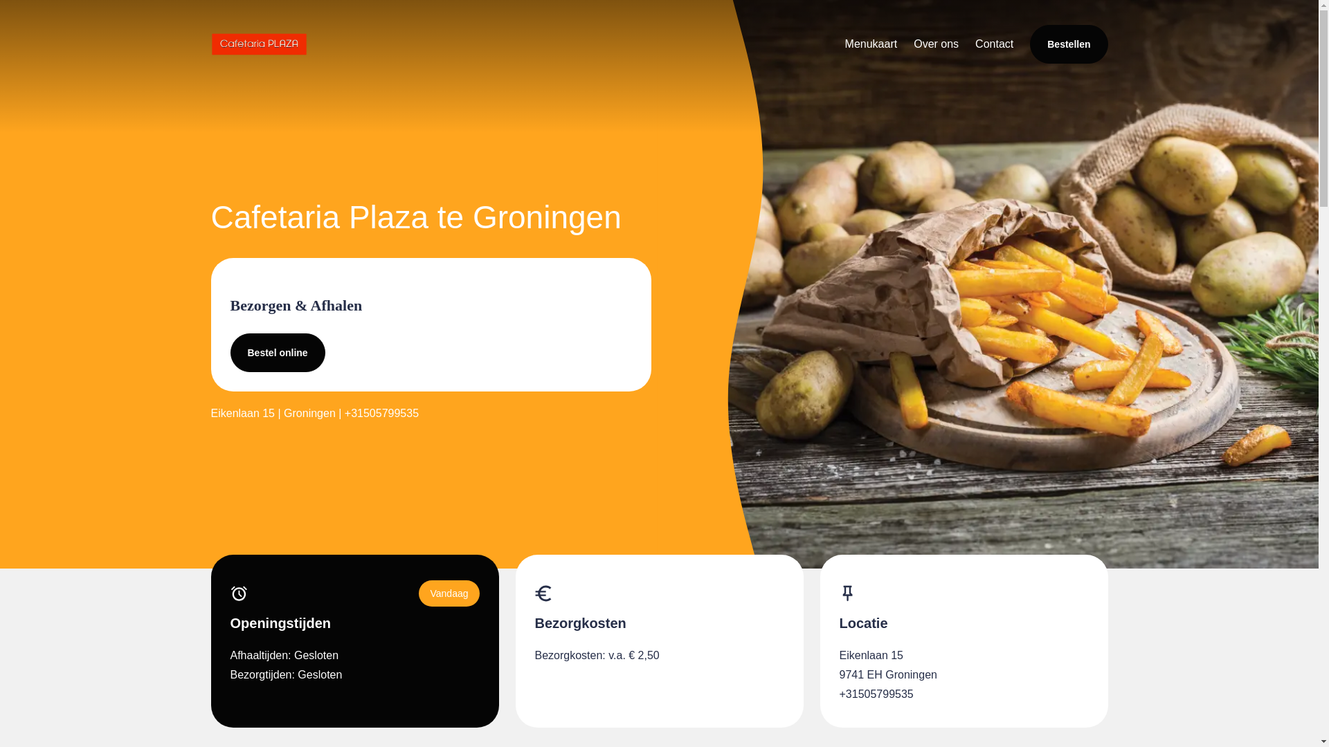 website screenshot of https://cafetariaplazagroningen.nl/