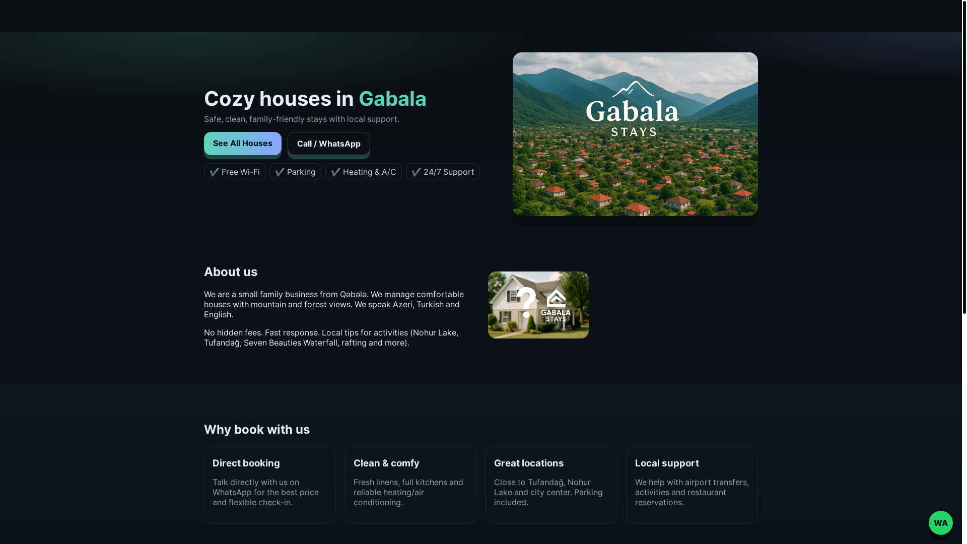 website screenshot of https://gabalastays.com/