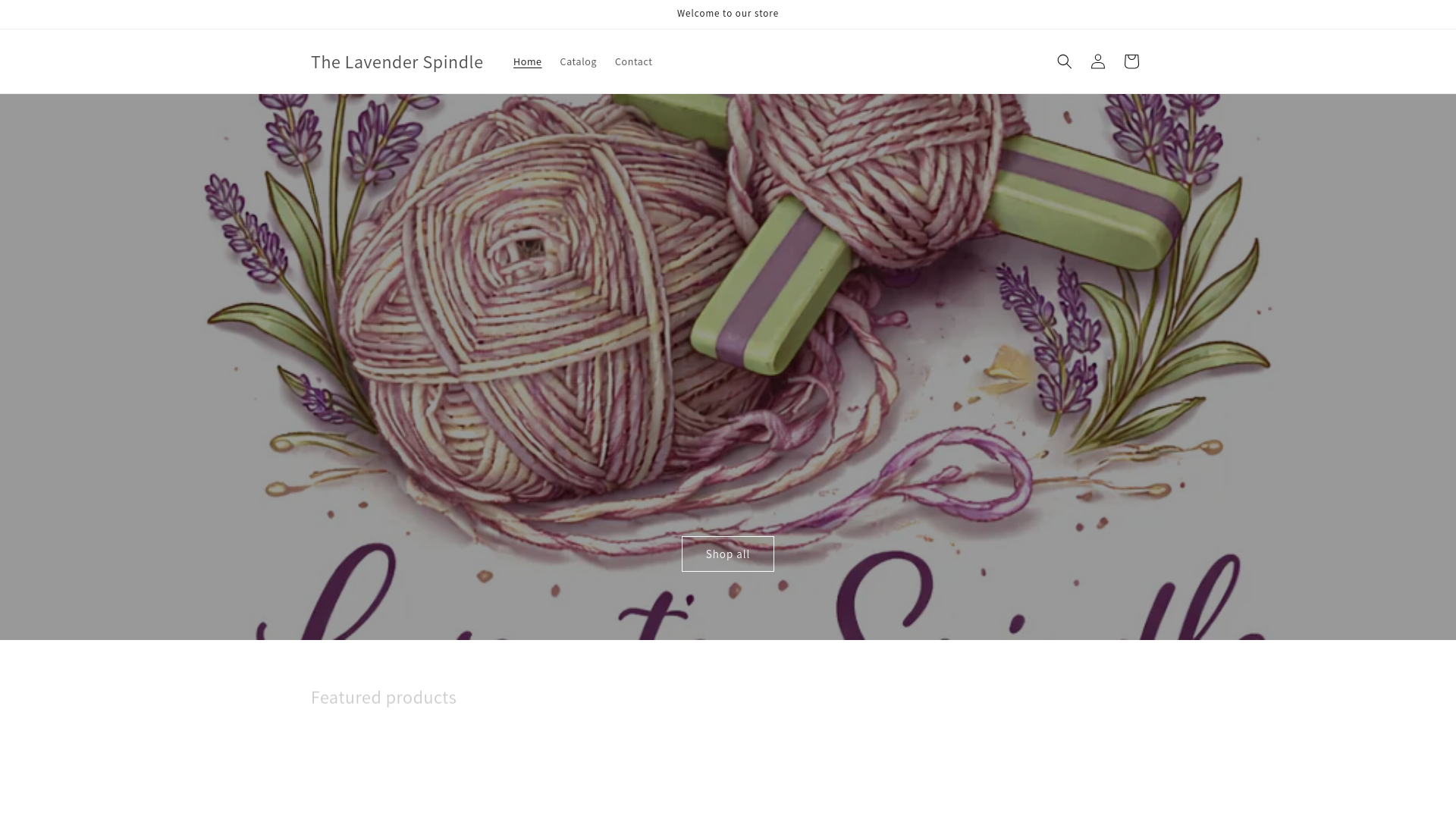 website screenshot of https://thelavenderspindle.com/