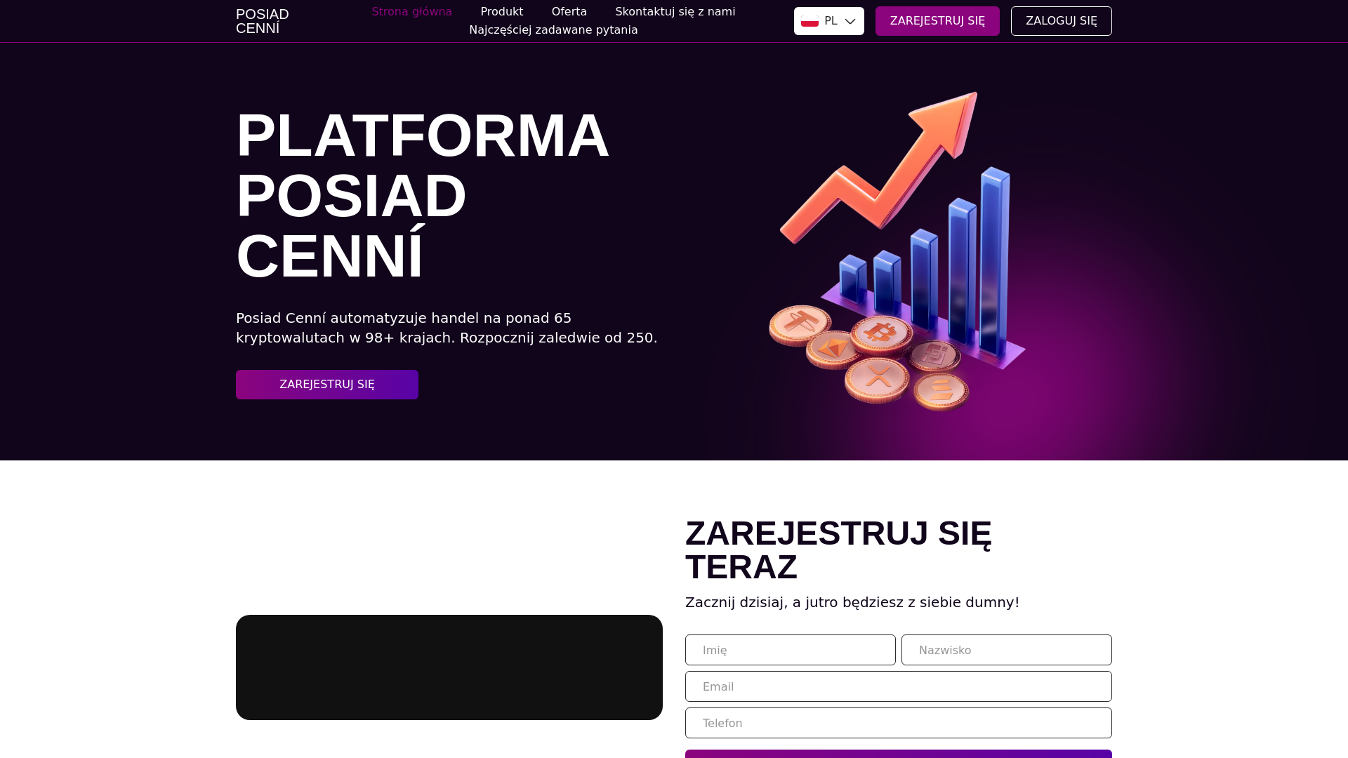 website screenshot of https://posiad-cenni.com/