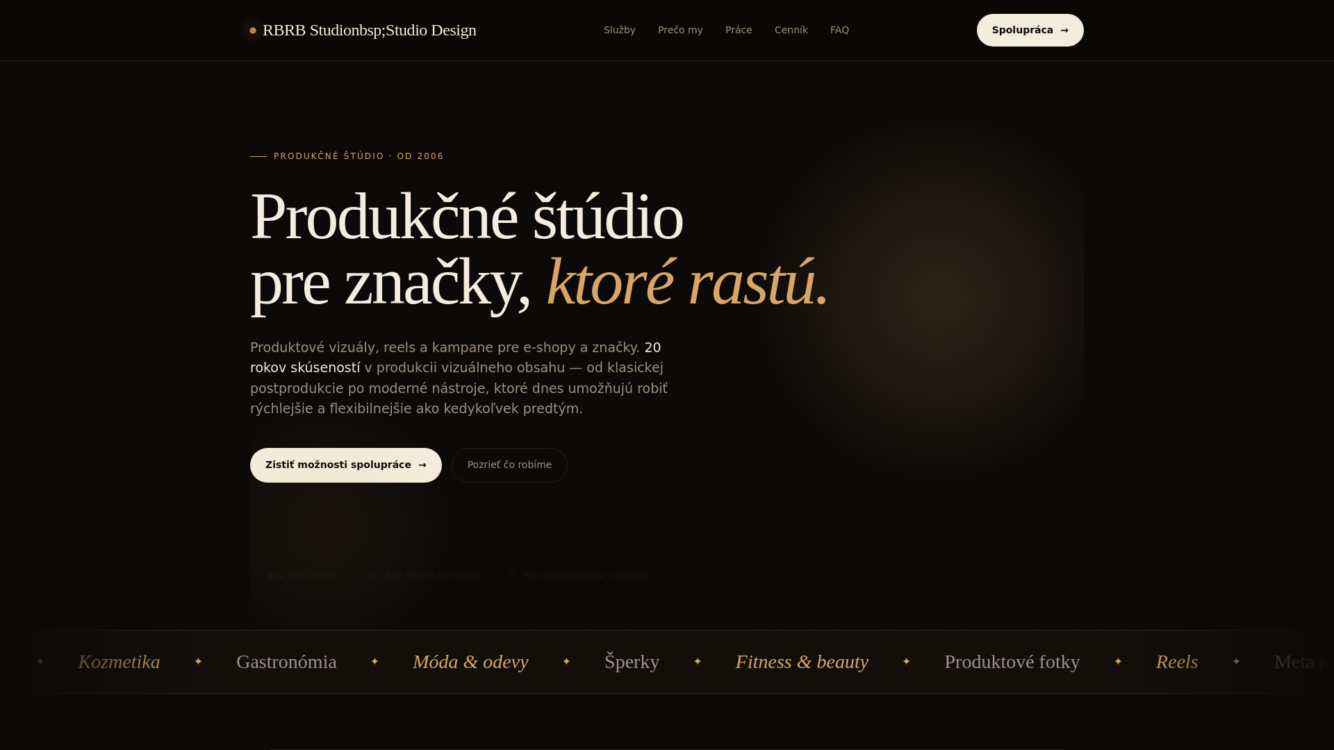 website screenshot of https://rbstudiodesign.sk/