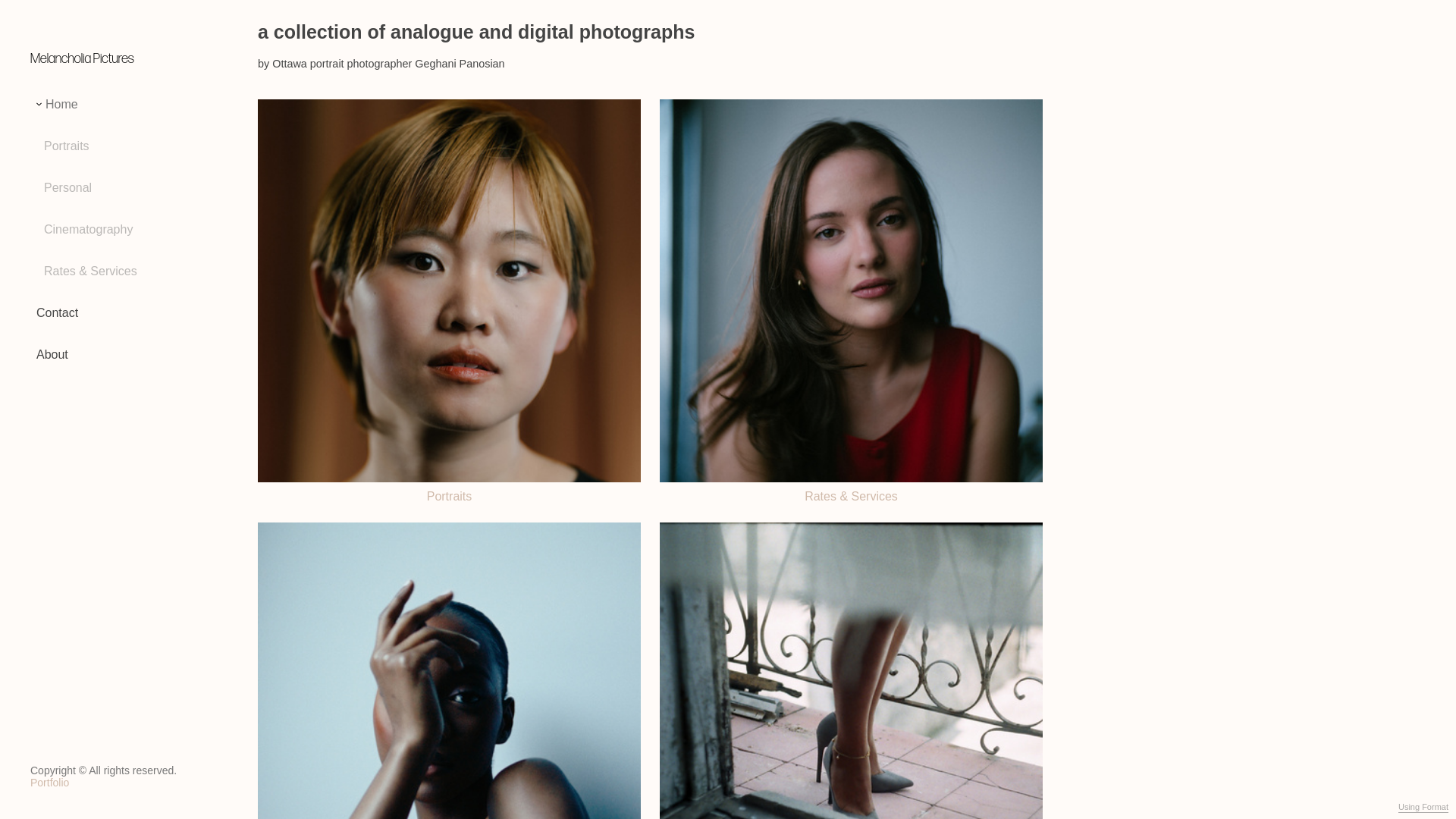 website screenshot of https://melancholia-pictures.com