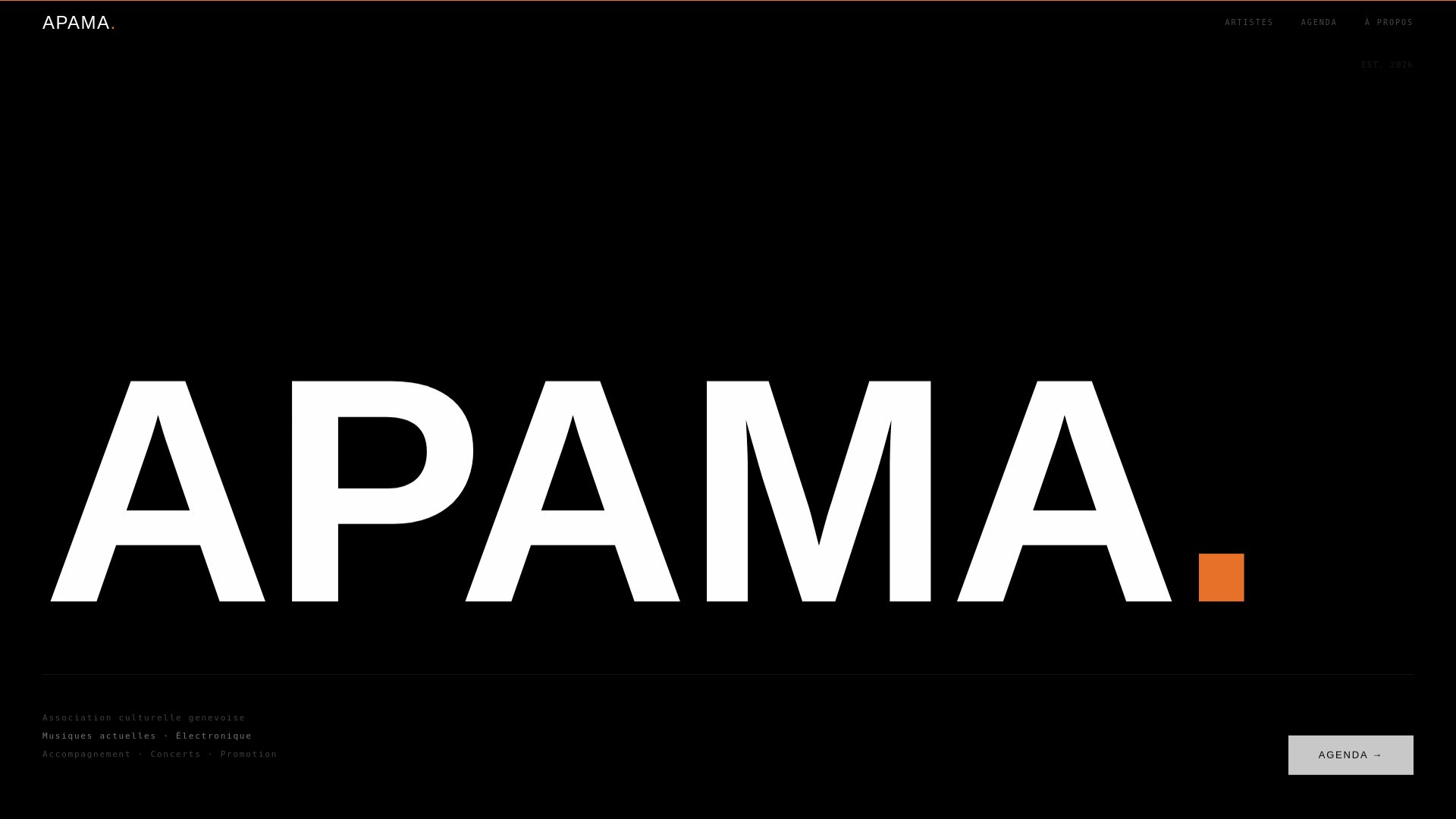 website screenshot of https://apama.ch/