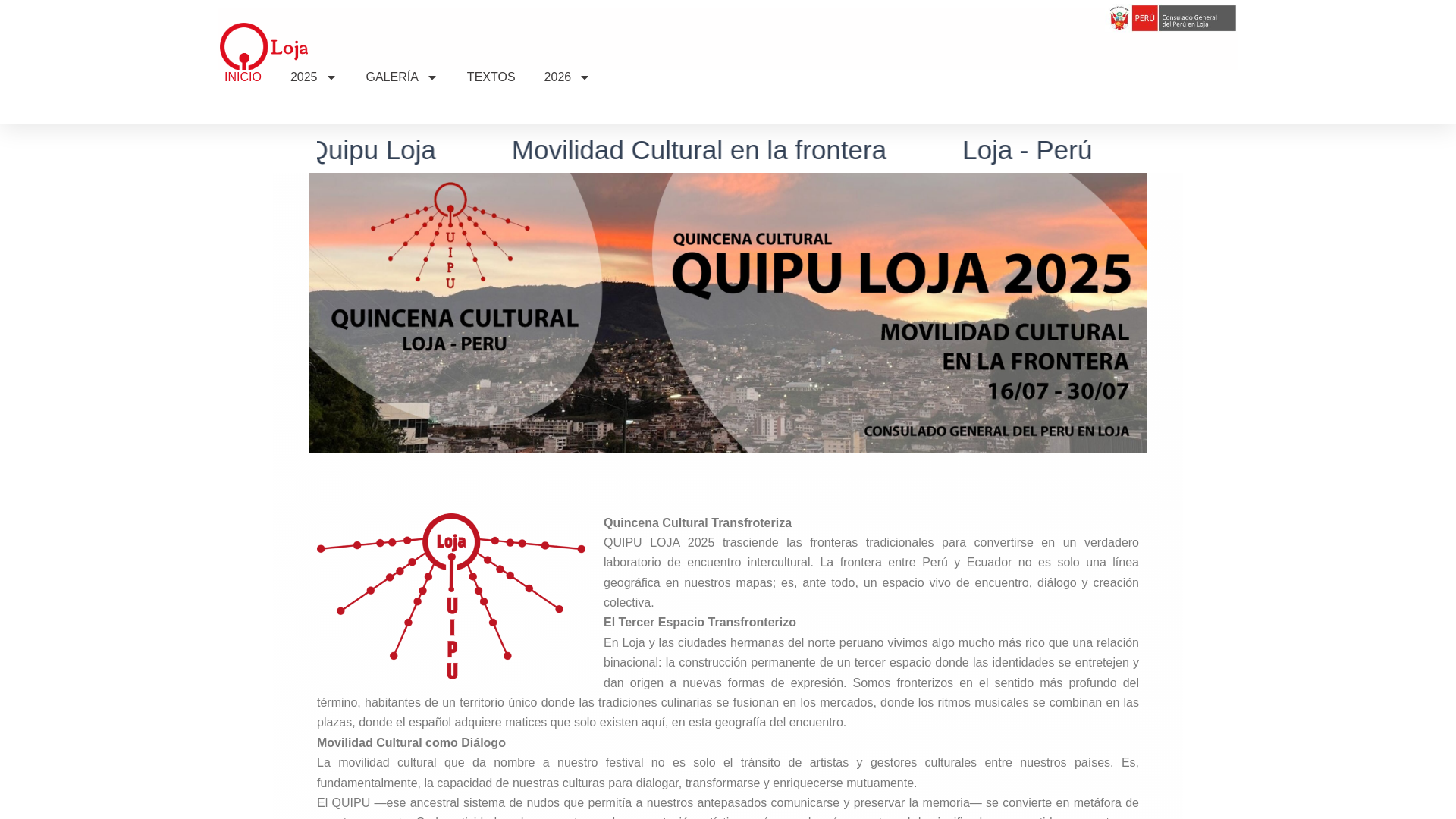website screenshot of https://quipuloja.com