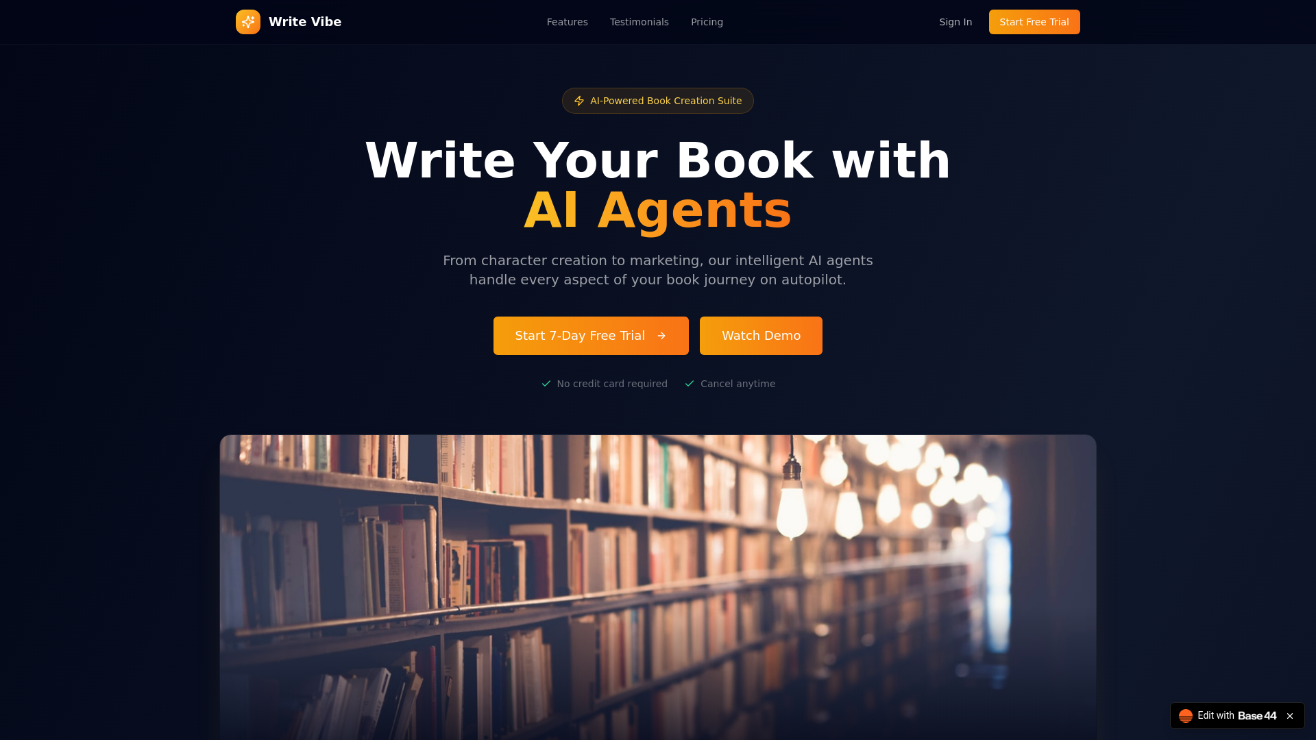 website screenshot of https://thewritevibe.net