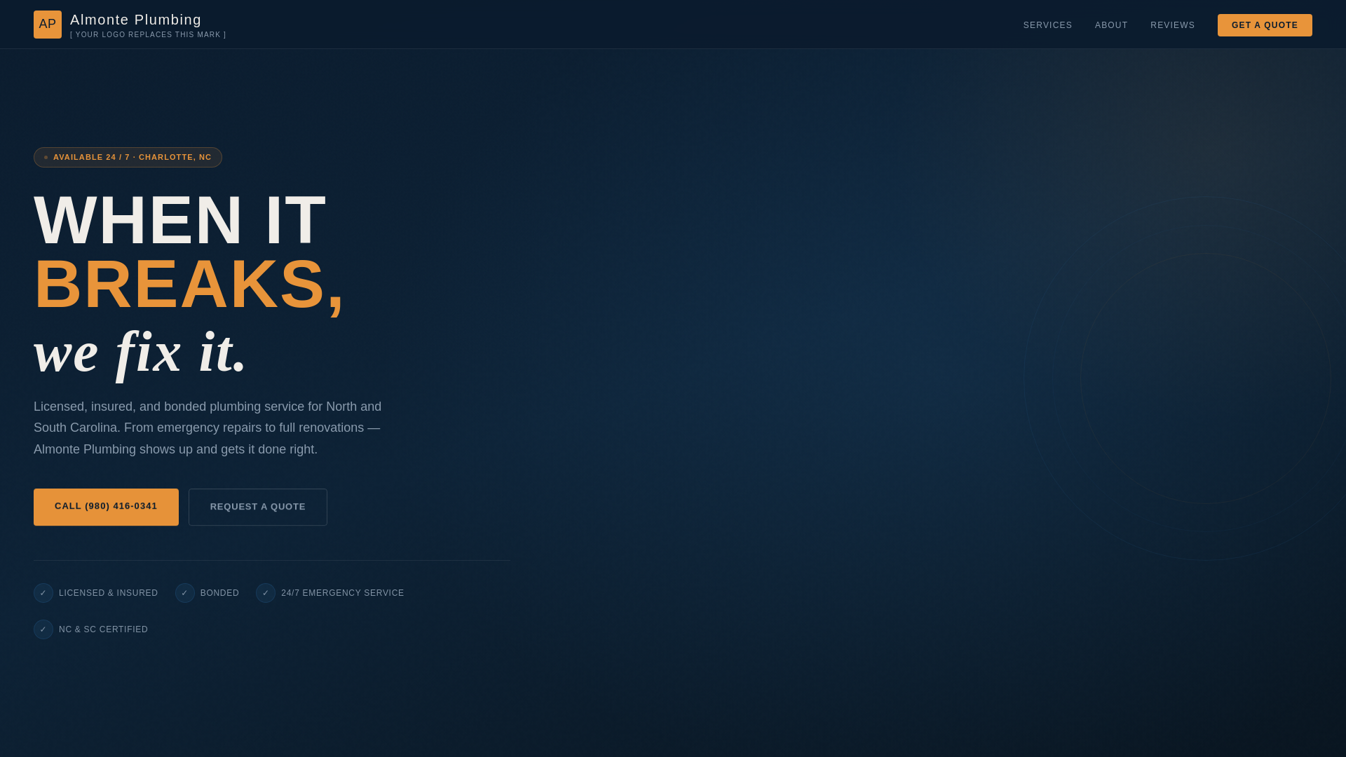 website screenshot of https://almonte-plumbing-demo.pages.dev/