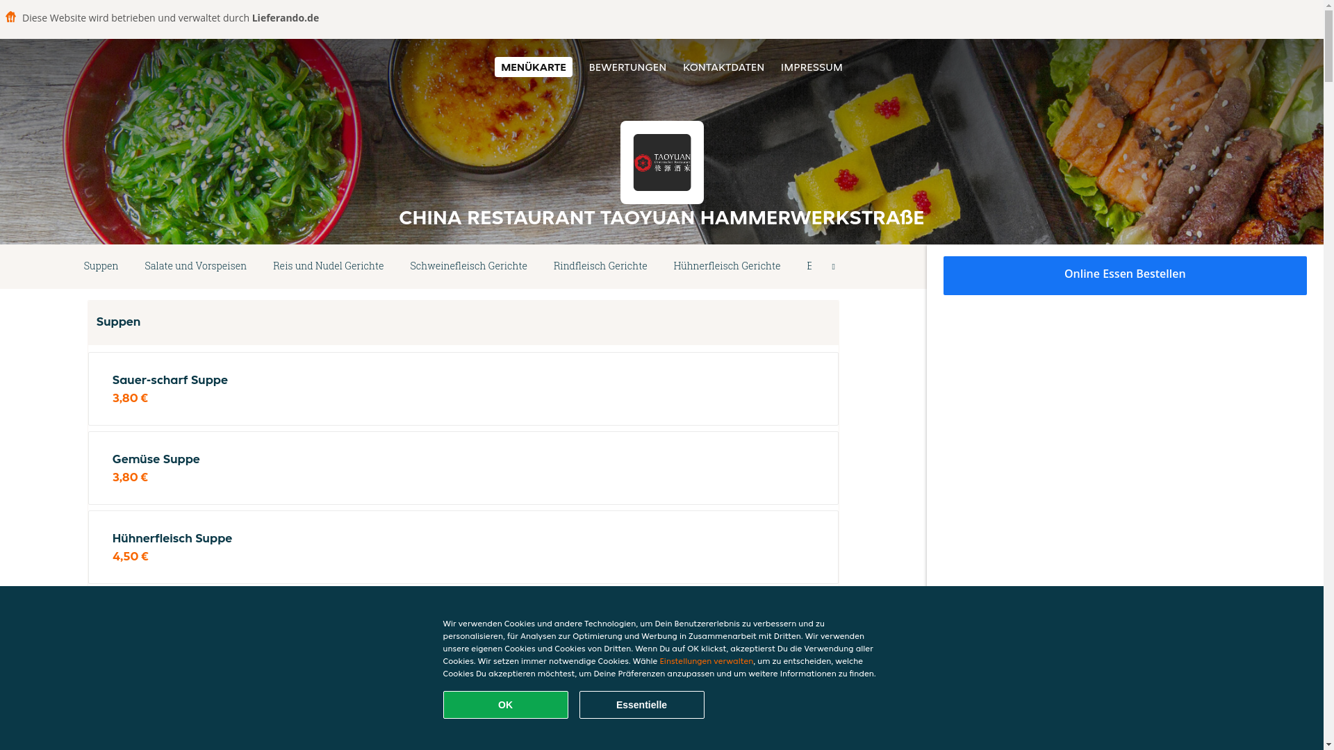 website screenshot of https://chinarestauranttaoyuan-pfinztal.de/