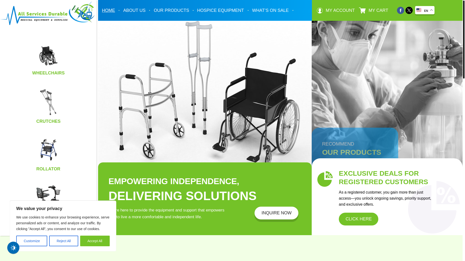 website screenshot of https://allservicesdme.com/